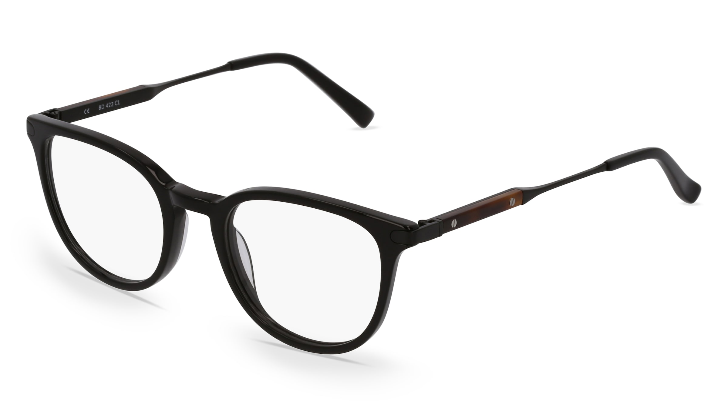 Fielmann BD 423 CL Damen-Brille inkl. Gläser Vollrand Panto Acetat-Gestell 49/19/140, Schwarz