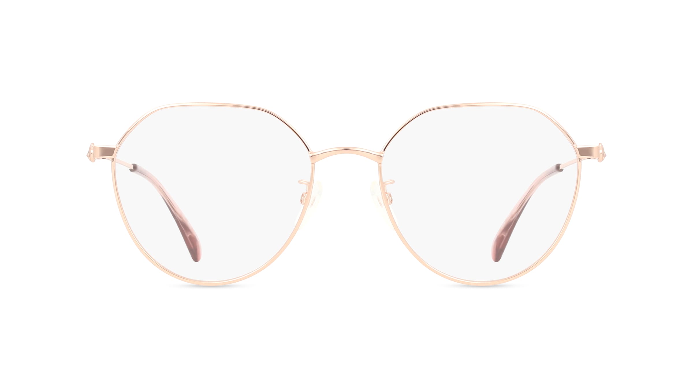 Moschino 564/F Damen-Brille inkl. Gläser Vollrand Rund Metall-Gestell 53mm/18mm/145mm, gold