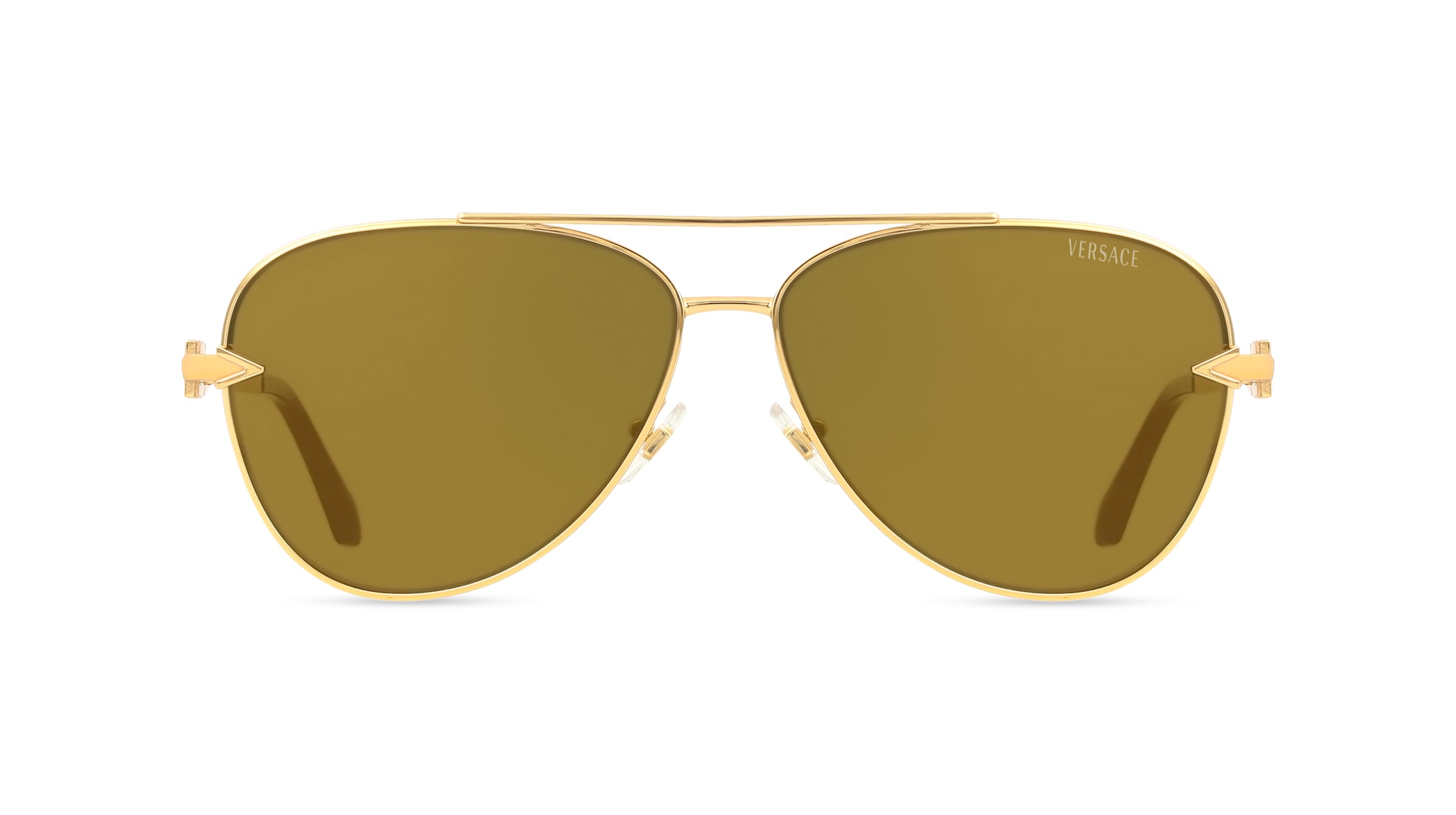 Versace VE2283 Herren-Sonnenbrille Vollrand Pilot Metall-Gestell, gold