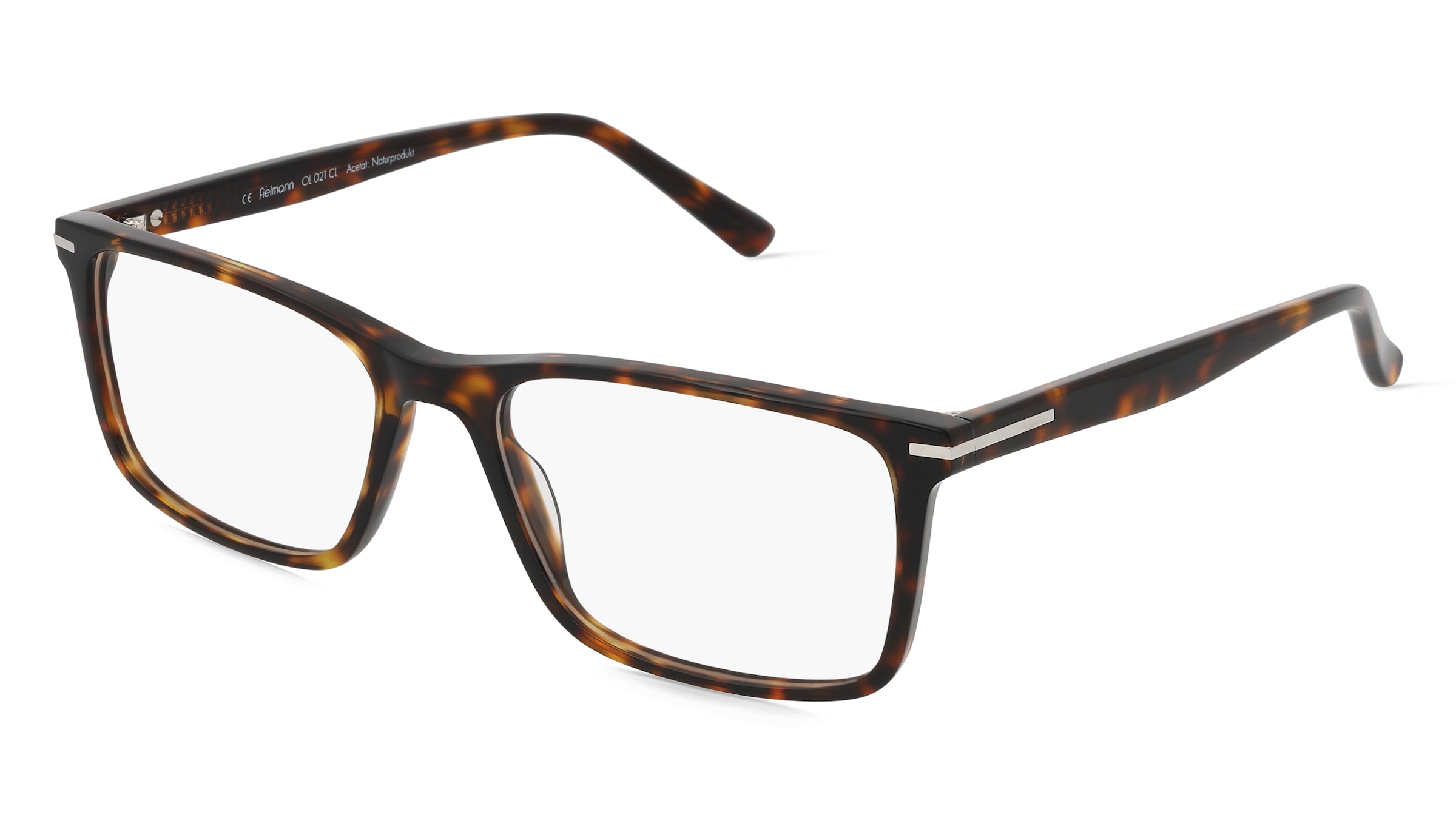 Fielmann OL 021 CL Herren-Brille inkl. Gläser Vollrand Eckig Acetat-Gestell 57mm/18mm/150mm, braun