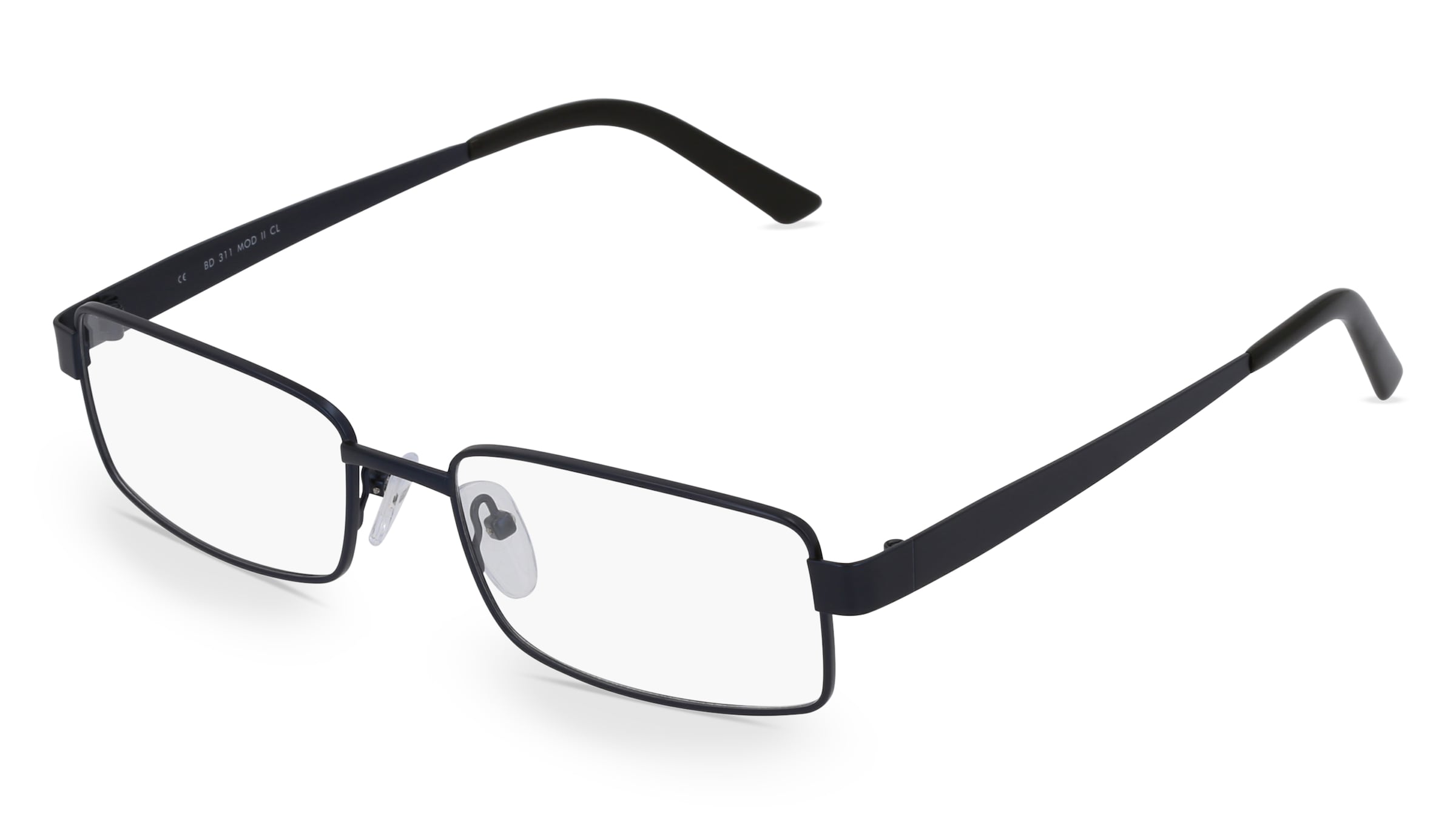 Fielmann BD 311 MOD II CL Herren-Brille inkl. Gläser Vollrand Quadratisch Edelstahl-Gestell 54/18/140, Blau