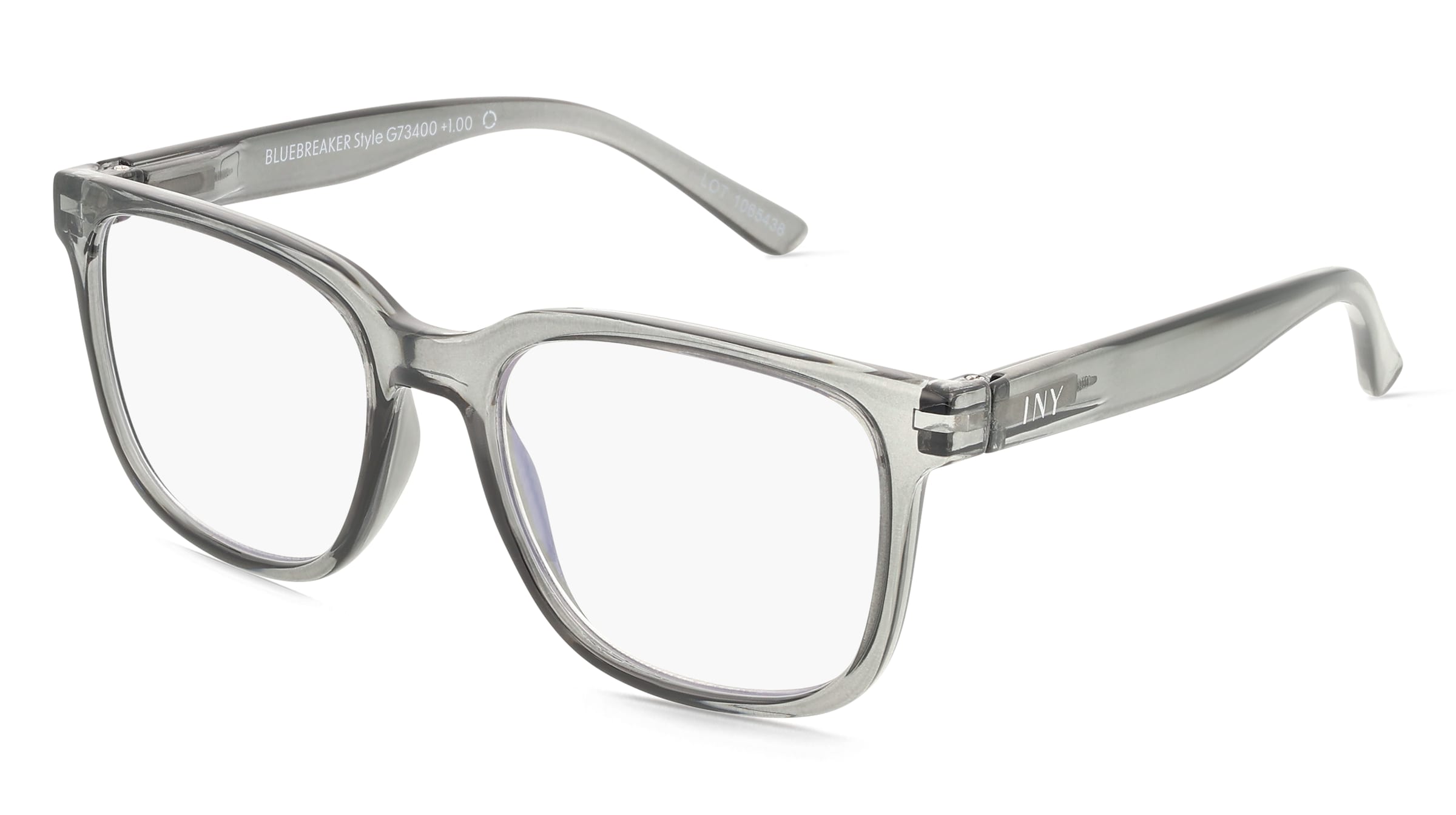 I NEED YOU BLUEBREAKER Style Unisex-Fertiglesebrille Vollrand Quadratisch Kunststoff-Gestell, Grau