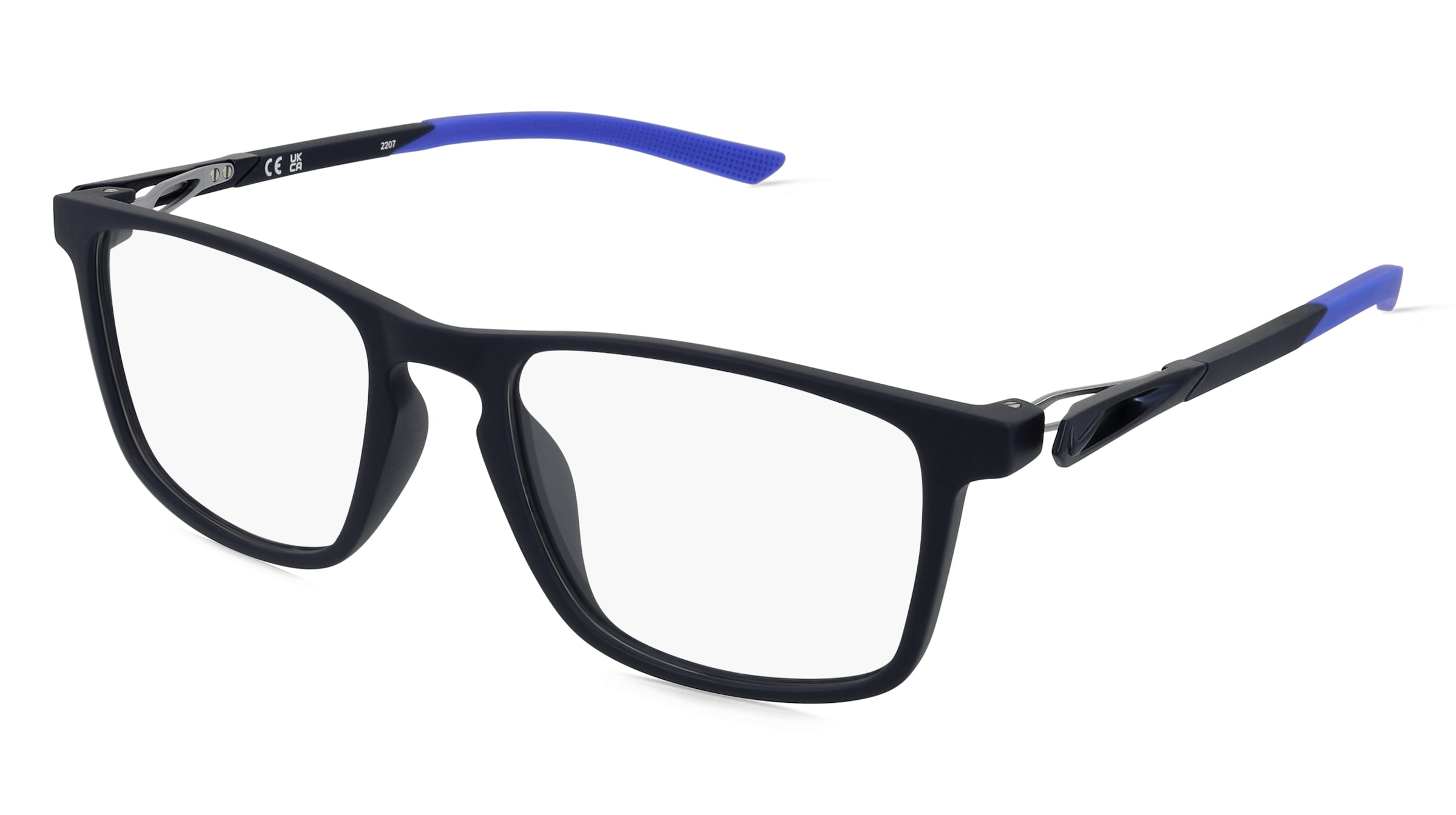 Nike 7146 Unisex-Brille inkl. Gläser Vollrand Quadratisch Kunststoff-Gestell 54/19/140, Blau