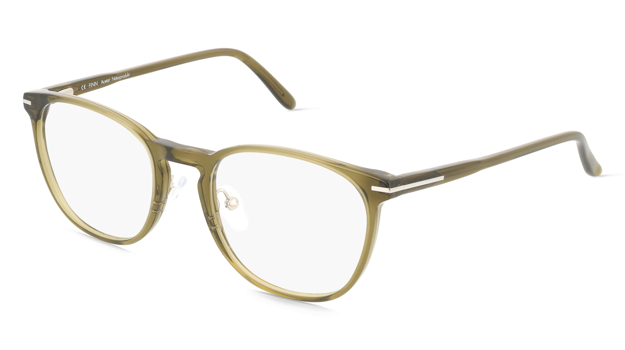 Fielmann LN 068 FLEX CL FINN Herren-Brille inkl. Gläser Vollrand Panto Acetat-Gestell 52/20/145, Grün