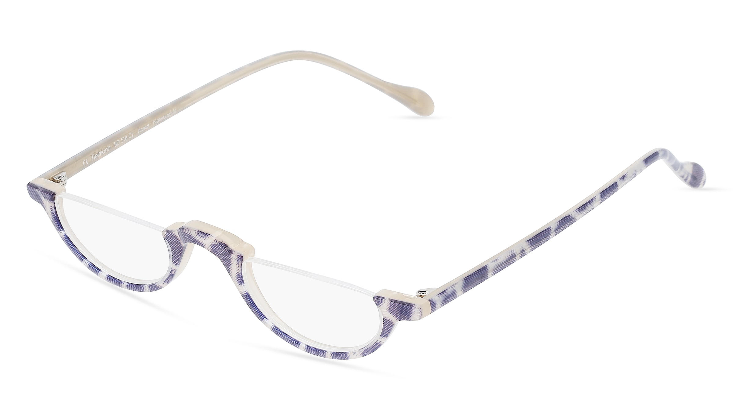 Fielmann BD 518 CL Damen-Brille inkl. Gläser Halbrand Halb Acetat-Gestell 40/23/145, Lila