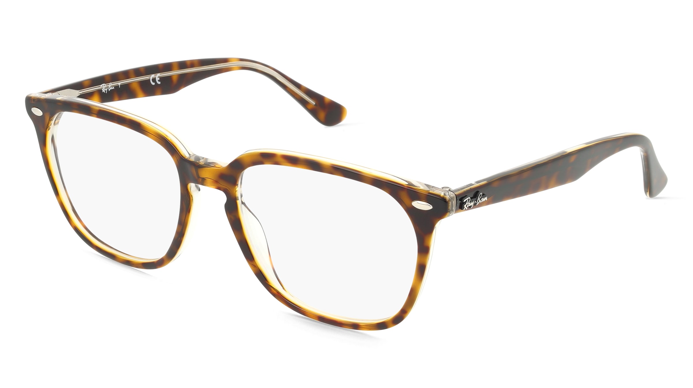 Ray-Ban RB 4362 V Herren-Brille inkl. Gläser Vollrand Quadratisch Kunststoff-Gestell 53/18/145, Havanna
