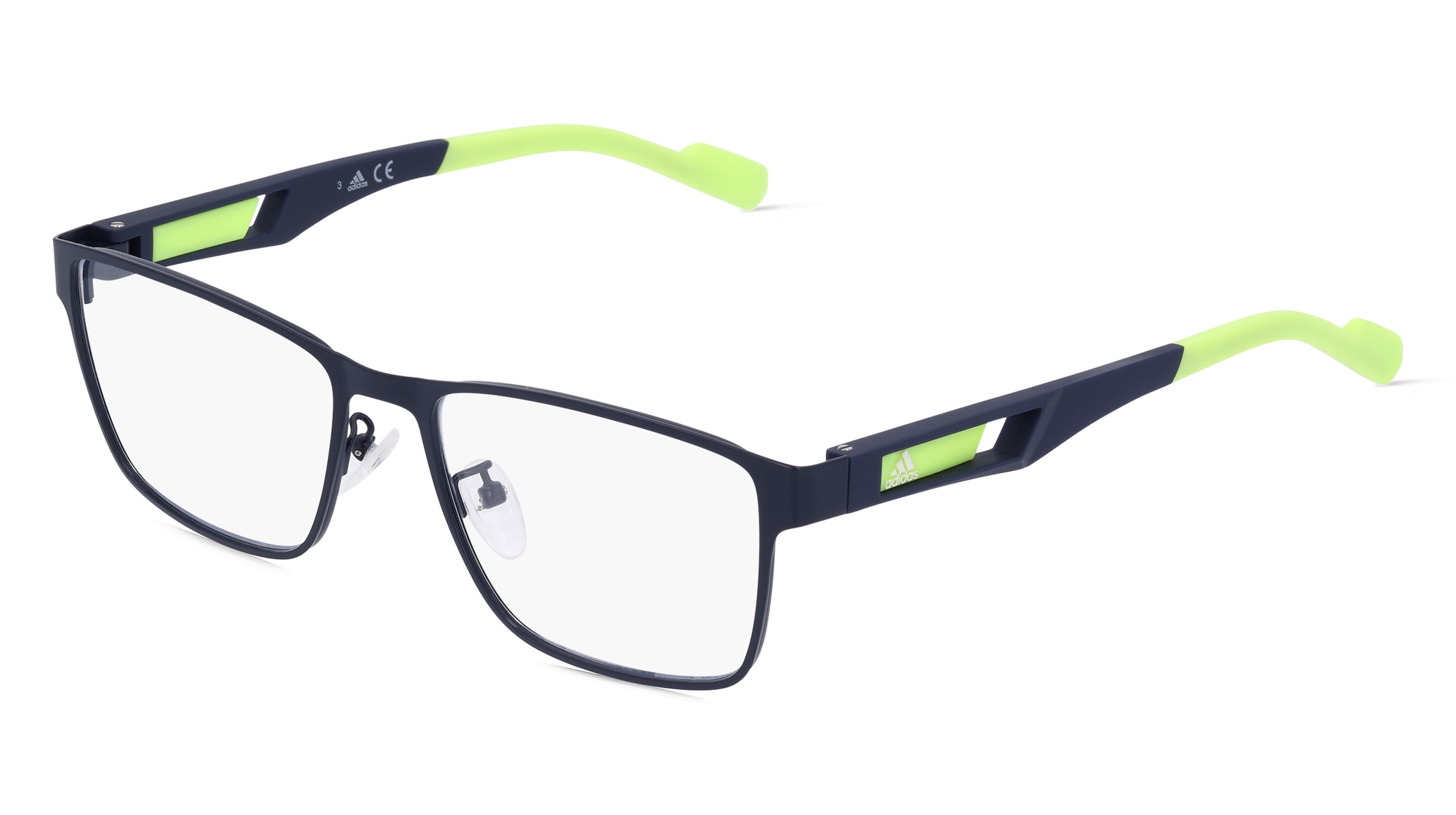 Adidas SP5034 Unisex-Brille inkl. Gläser Vollrand Quadratisch Metall-Gestell 55/17/145, Blau