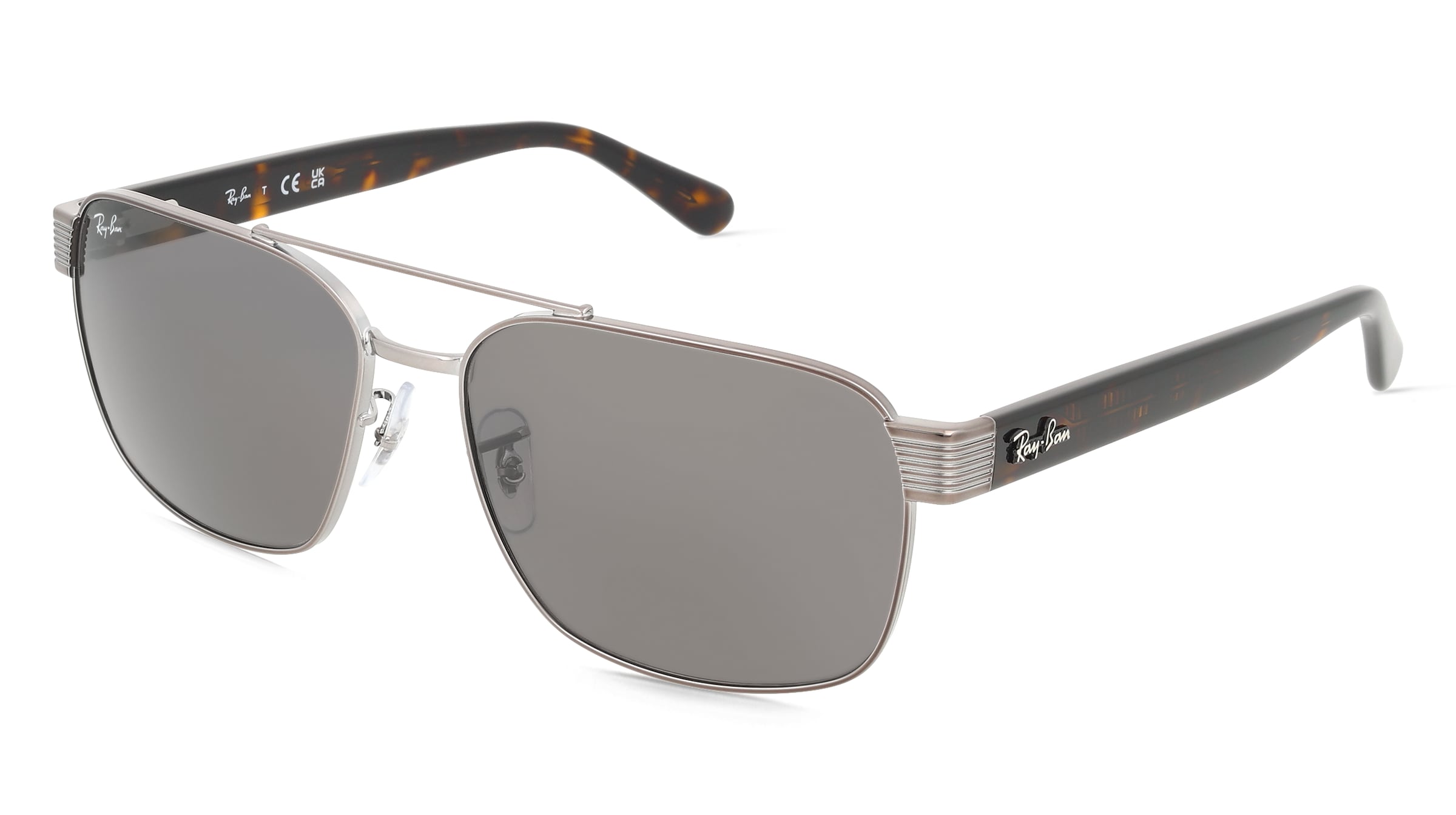 Ray-Ban RB3751 Unisex-Sonnenbrille Vollrand Quadratisch Metall-Gestell, Grau
