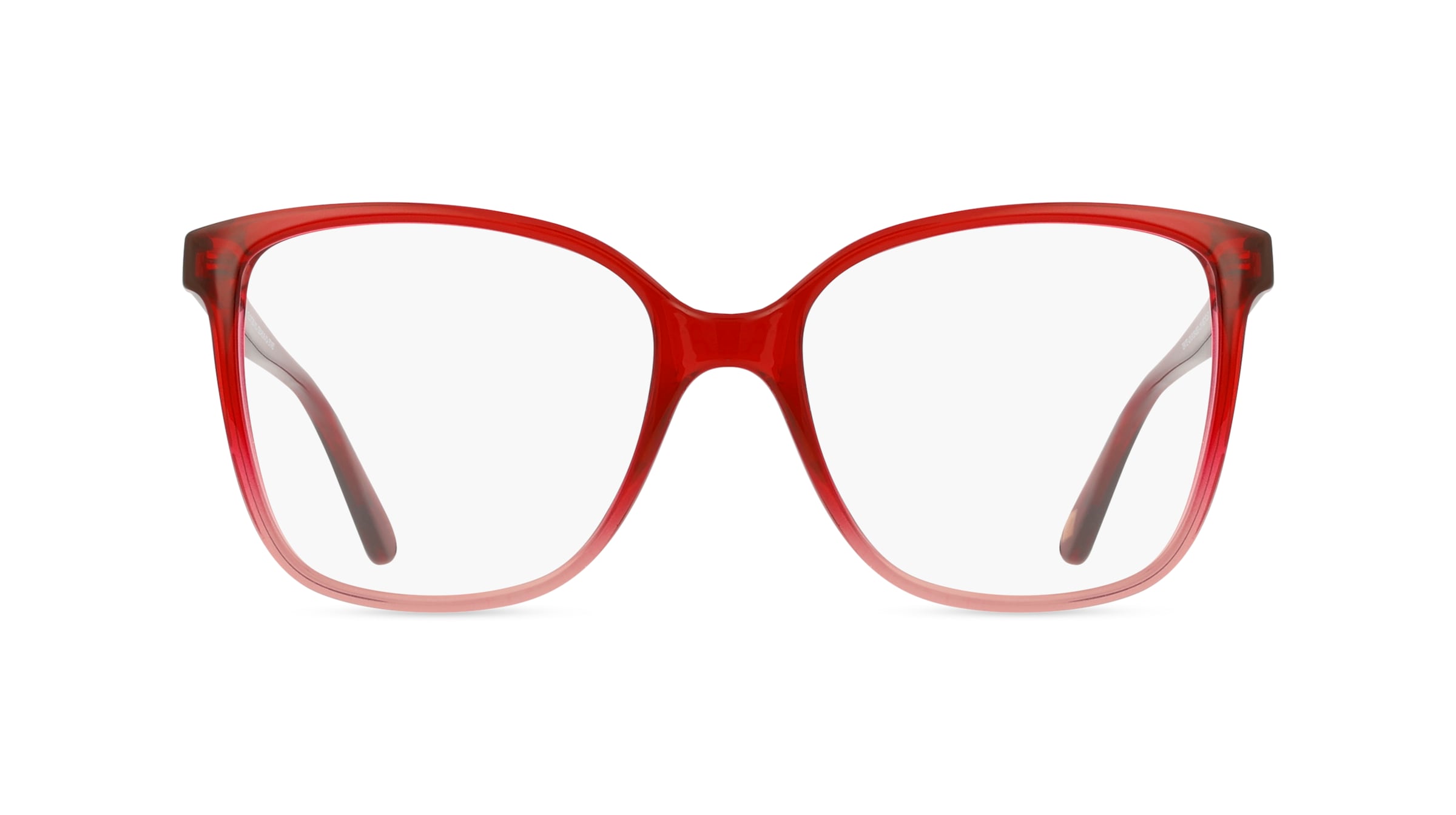 Fossil 7165 Damen-Brille inkl. Gläser Vollrand Butterfly Kunststoff-Gestell 55mm/17mm/140mm, rot