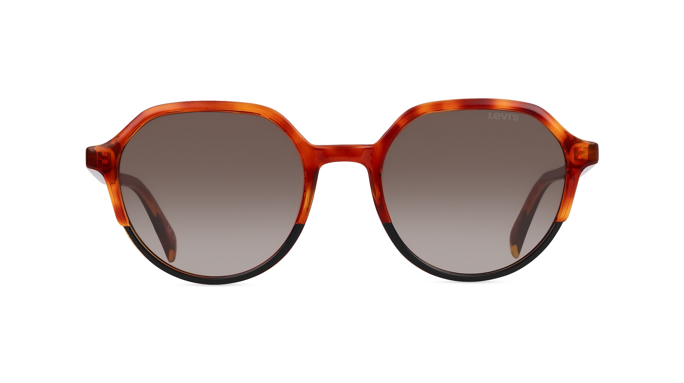 Levi's LV 5023/S Unisex-Sonnenbrille Vollrand Panto Bio-Kunststoff-Gestell, braun