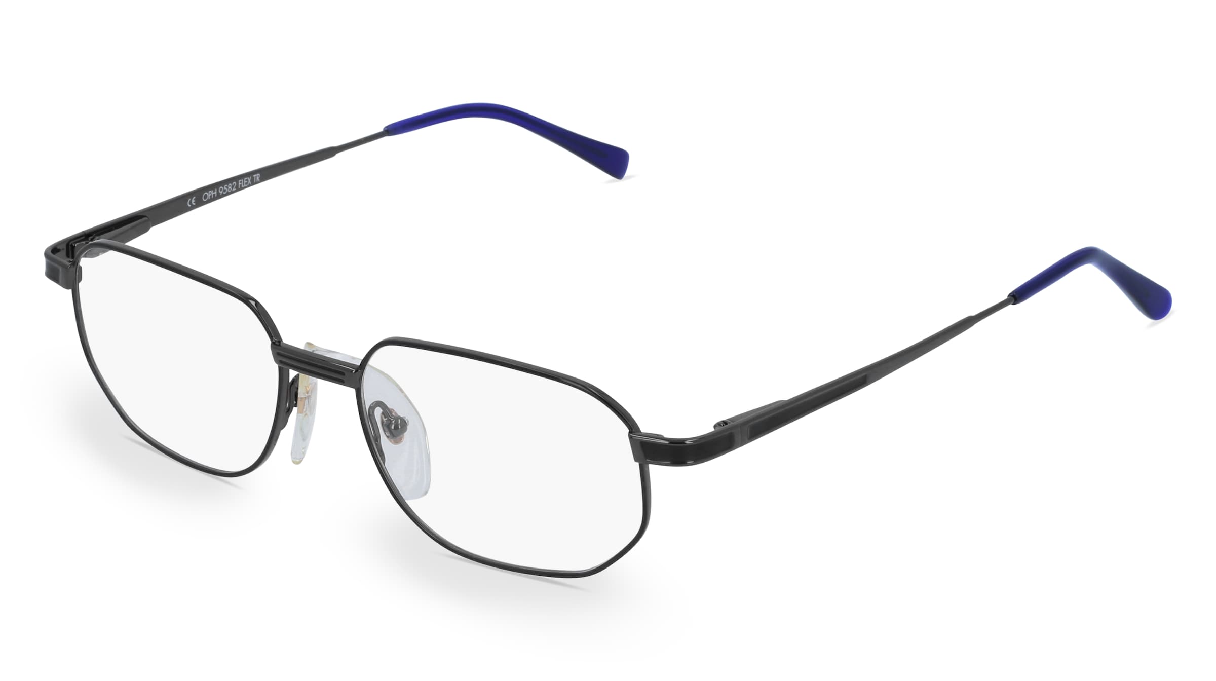 Fielmann OPH 9582 FLEX TR Herren-Brille inkl. Gläser Vollrand Quadratisch Metall-Gestell 52/17/130, Grau