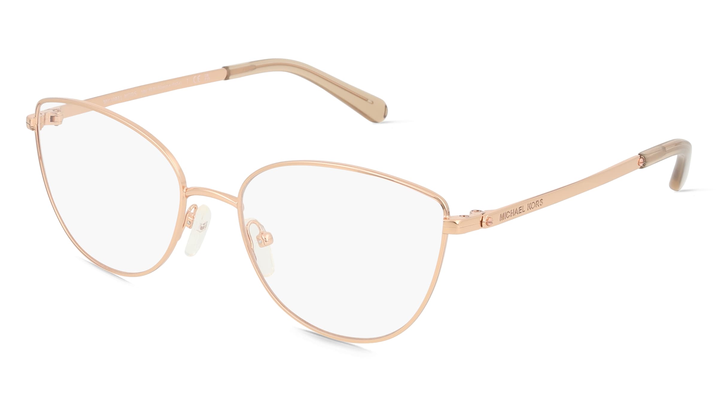 Michael Kors MK3030 Damen-Brille inkl. Gläser Vollrand Cat Eye Metall-Gestell 54/17/140, Gold