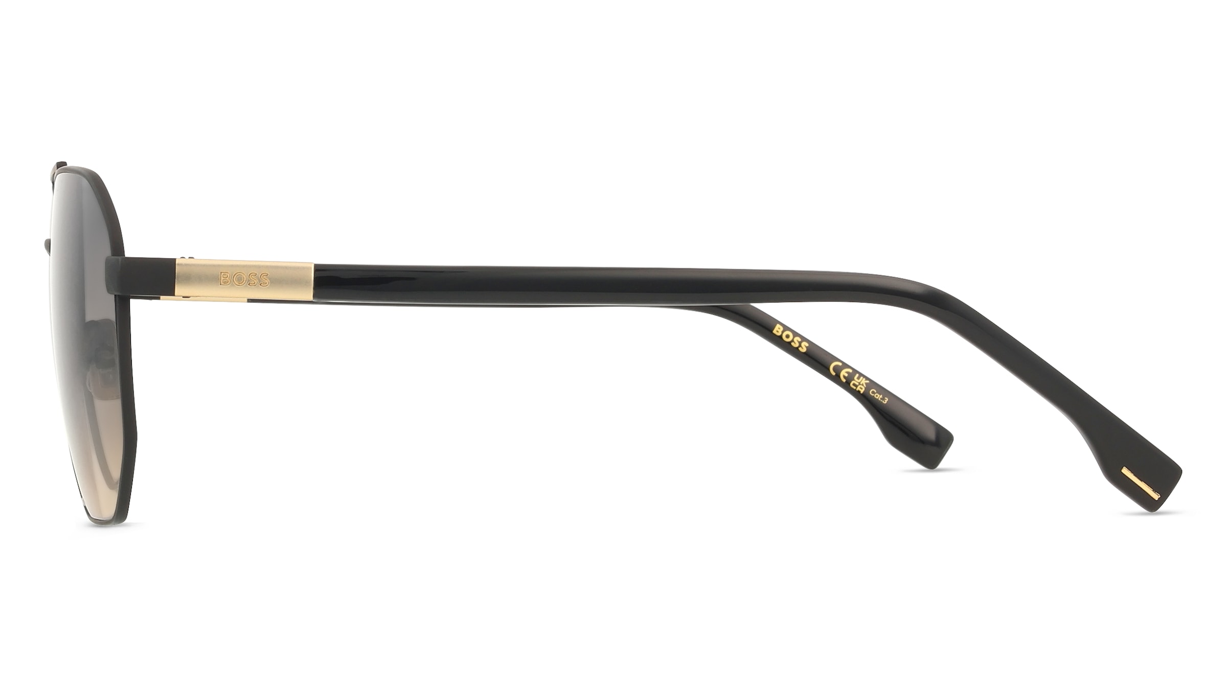 Thumbnail - BOSS 1832/S Herren-Sonnenbrille Vollrand Quadratisch Edelstahl-Gestell, schwarz