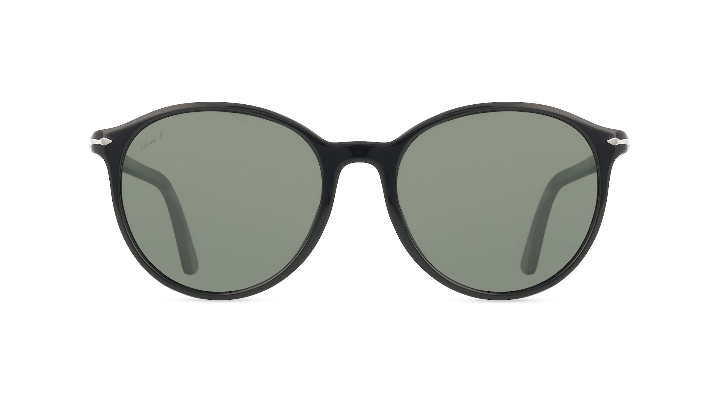 Persol 0PO3350S Unisex-Sonnenbrille Vollrand Panto Acetat-Gestell, schwarz