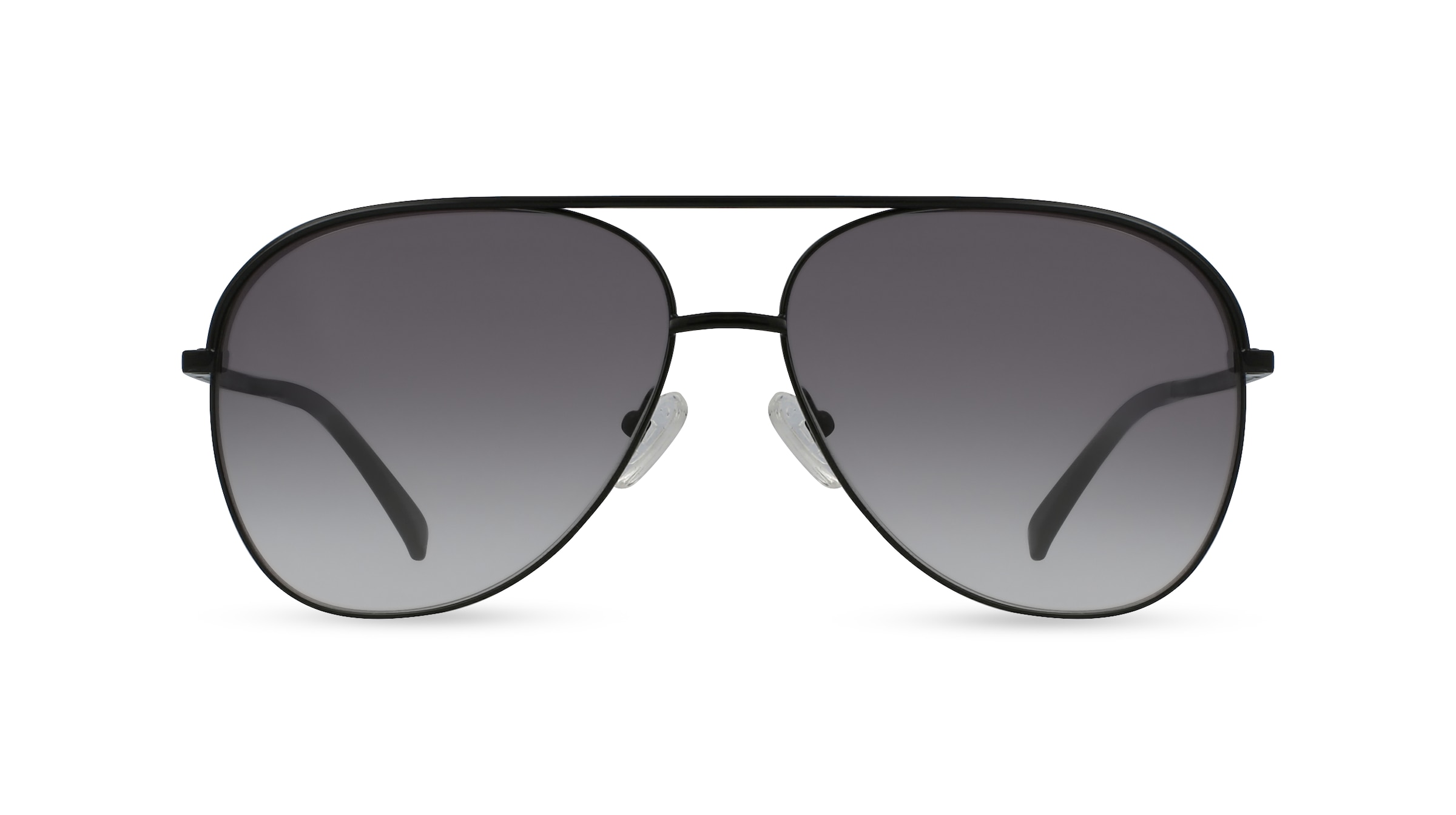 Fielmann CY 006 SUN CL Unisex-Sonnenbrille Vollrand Pilot Edelstahl-Gestell, schwarz