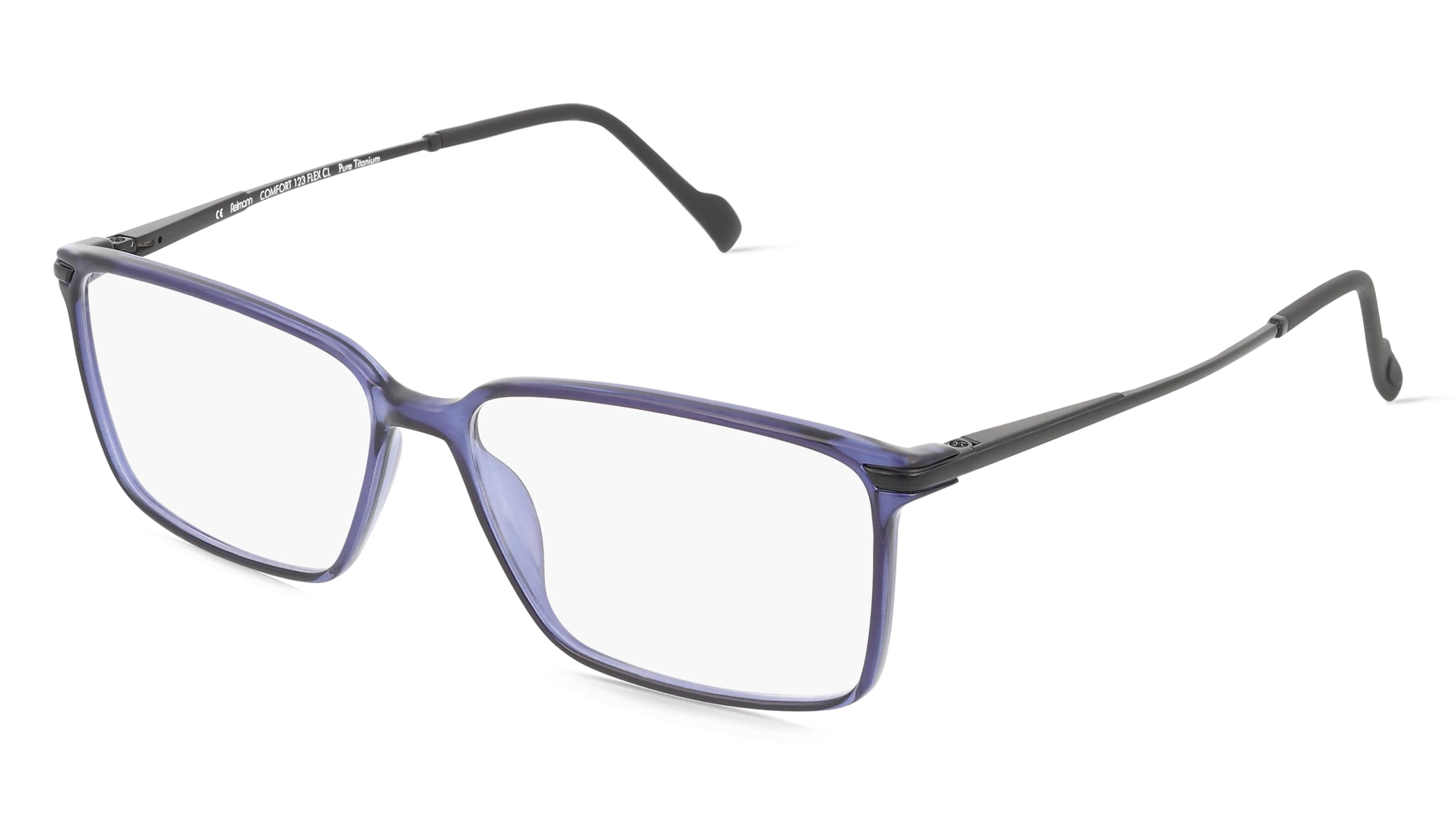 Fielmann COMFORT 123 FLEX CL Herren-Brille inkl. Gläser Vollrand Quadratisch TR90-Gestell 54/14/140, Blau