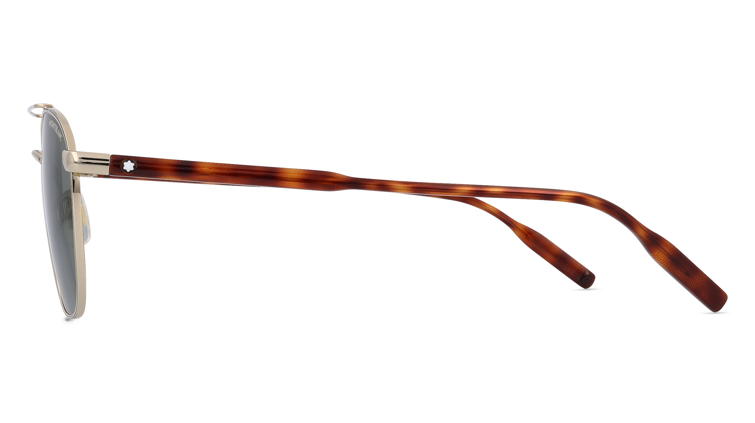 Thumbnail - Montblanc MB0114S Herren-Sonnenbrille Vollrand Pilot Metall-Gestell, gold