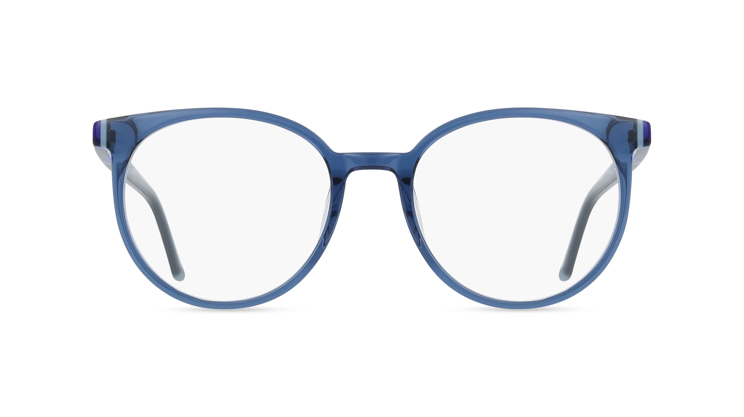 Jaguar J1528 Herren-Brille inkl. Gläser Vollrand Rund Acetat-Gestell 52/19/145, Blau