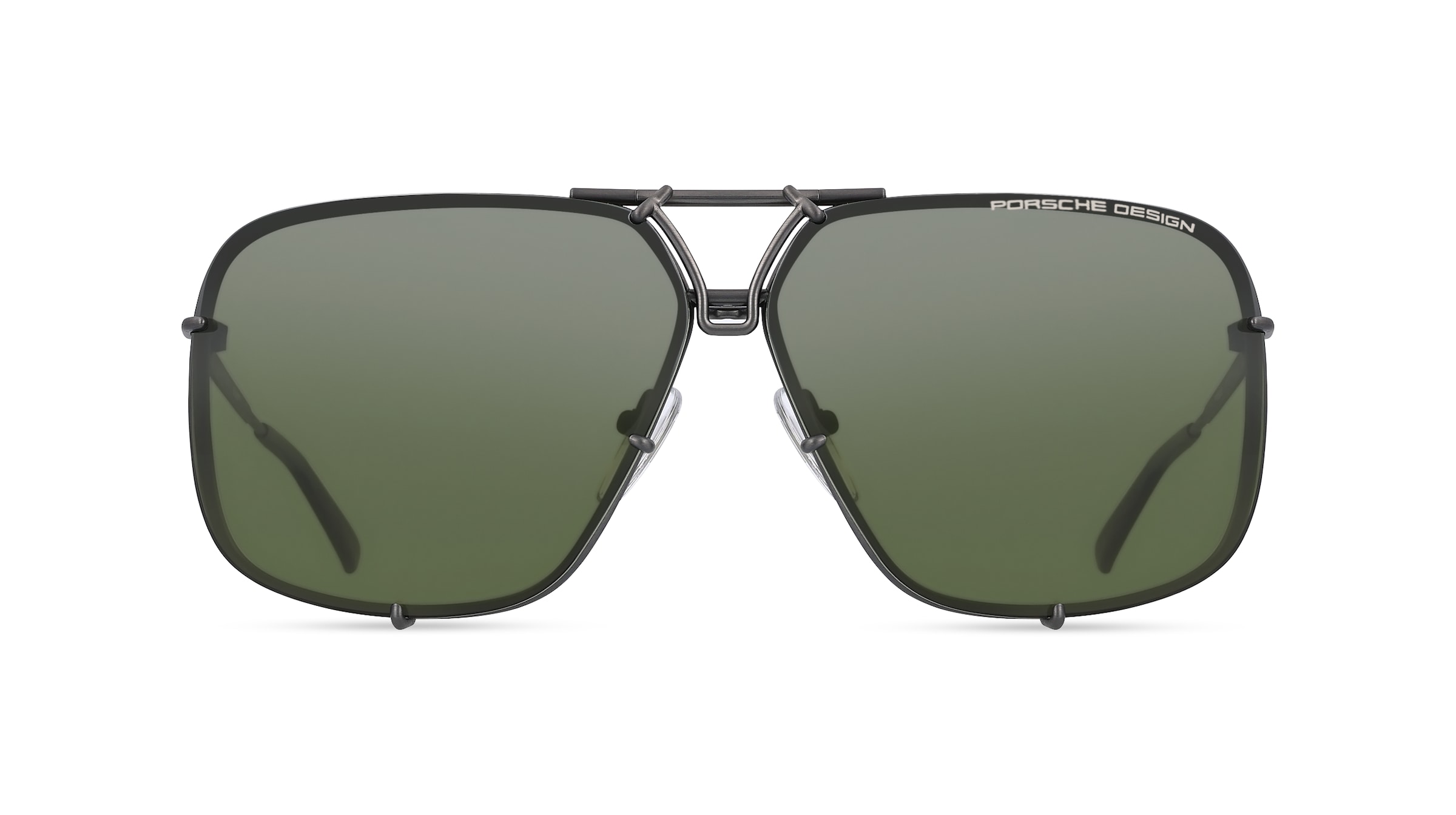 Porsche Design 8928 Herren-Sonnenbrille Vollrand Pilot Metall-Gestell, grau