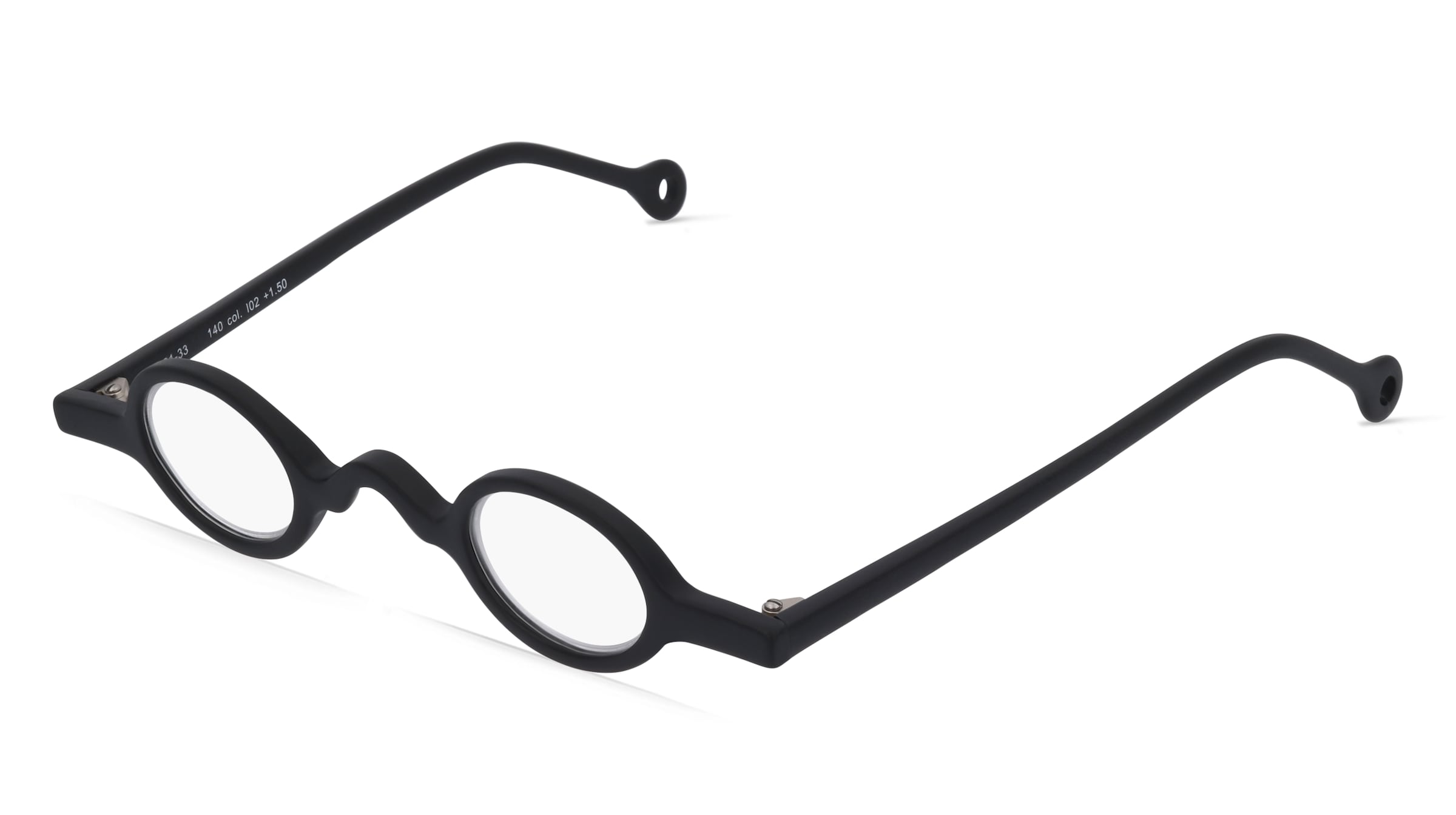 Fielmann INTERIM 001 FA Unisex-Fertiglesebrille Vollrand Rund TR90-Gestell, Schwarz
