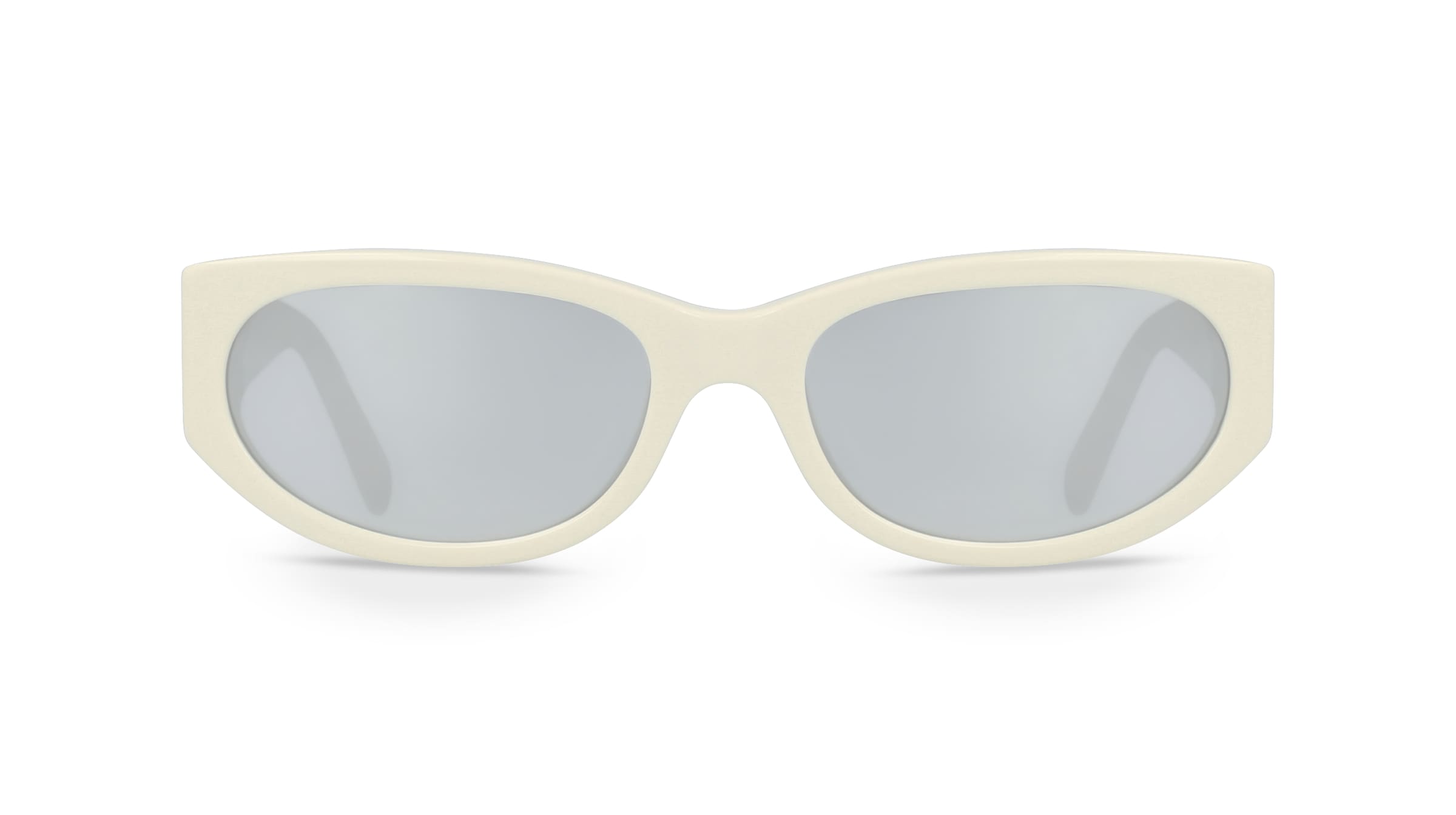 Fielmann LD 012 SUN CL Damen-Sonnenbrille Vollrand Eckig Acetat-Gestell, weiß