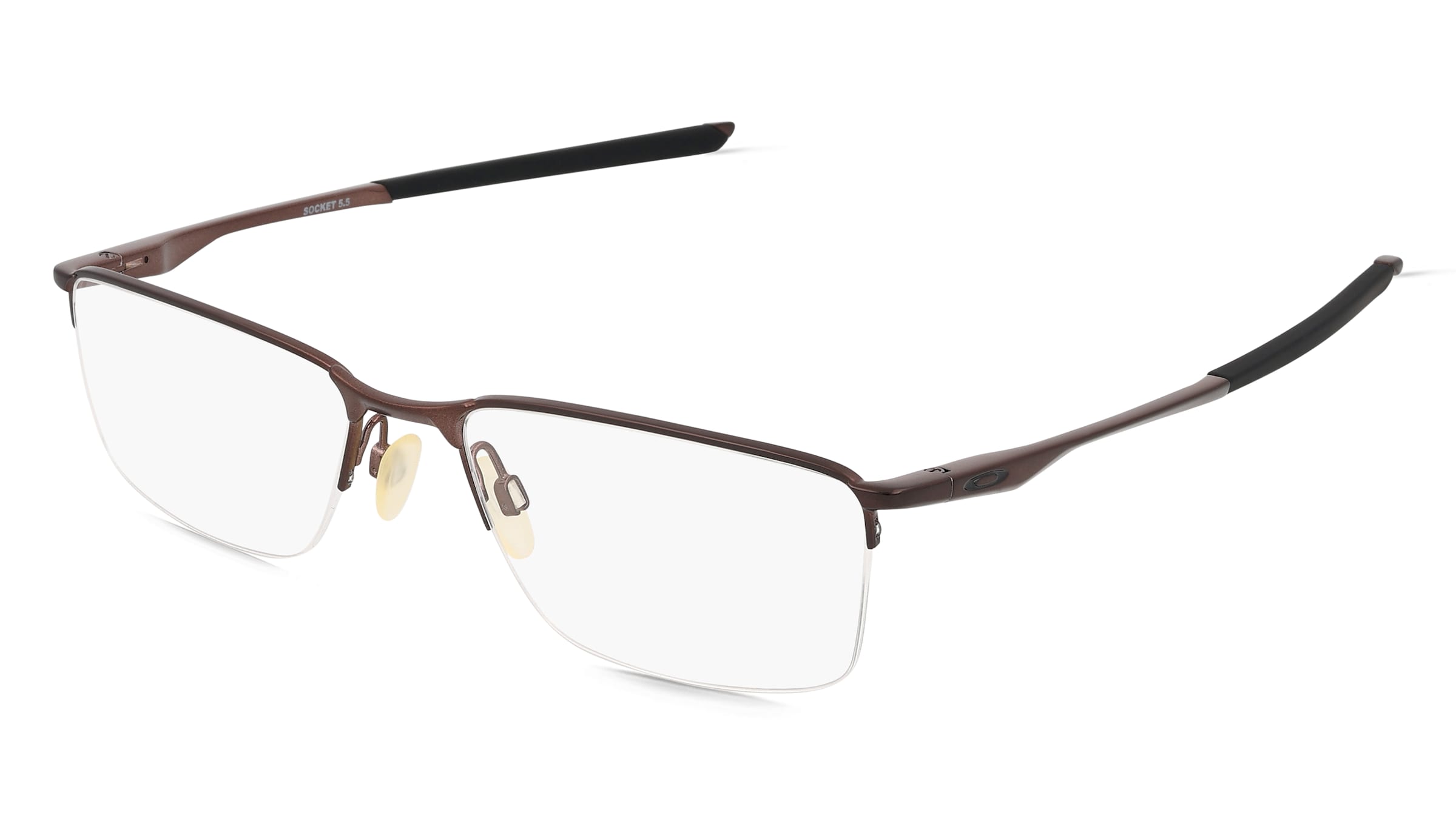 Oakley OX3218 Herren-Brille inkl. Gläser Halbrand Quadratisch Metall-Gestell 52/18/136, Braun