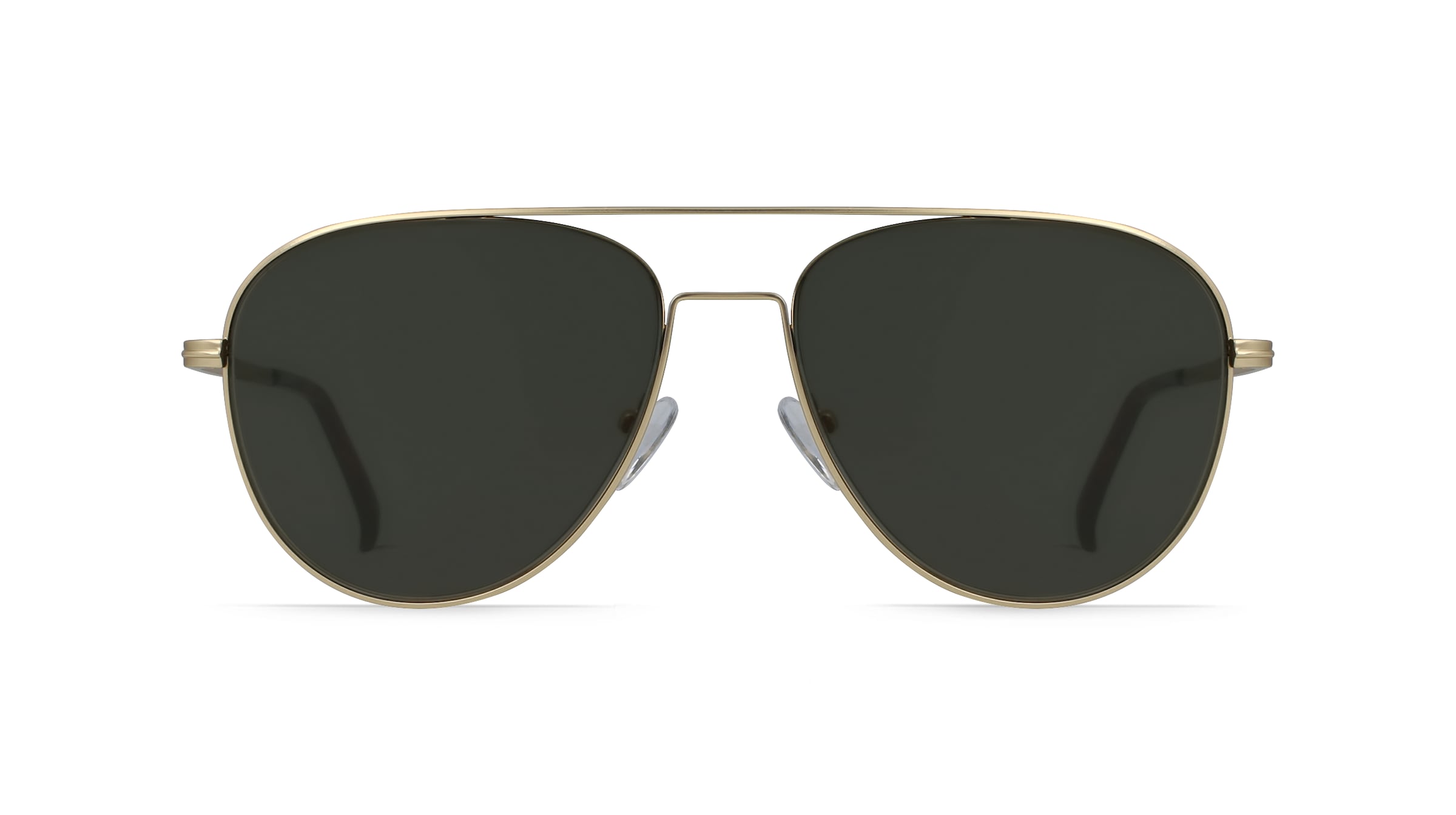 Fielmann BD 456 SUN CL Herren-Sonnenbrille Vollrand Pilot Edelstahl-Gestell, gold