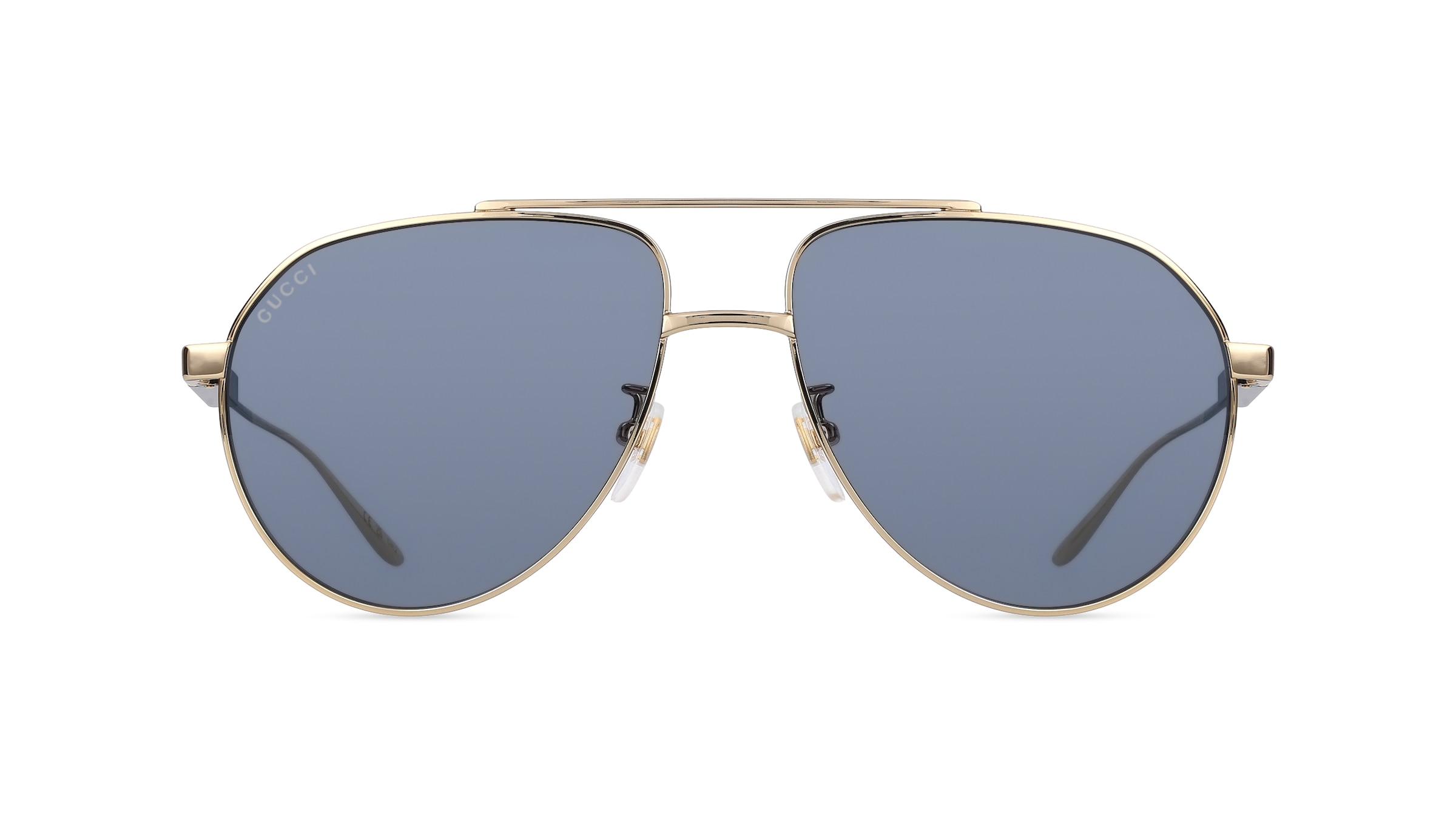 Gucci GG1311S Herren-Sonnenbrille Vollrand Pilot Metall-Gestell, gold