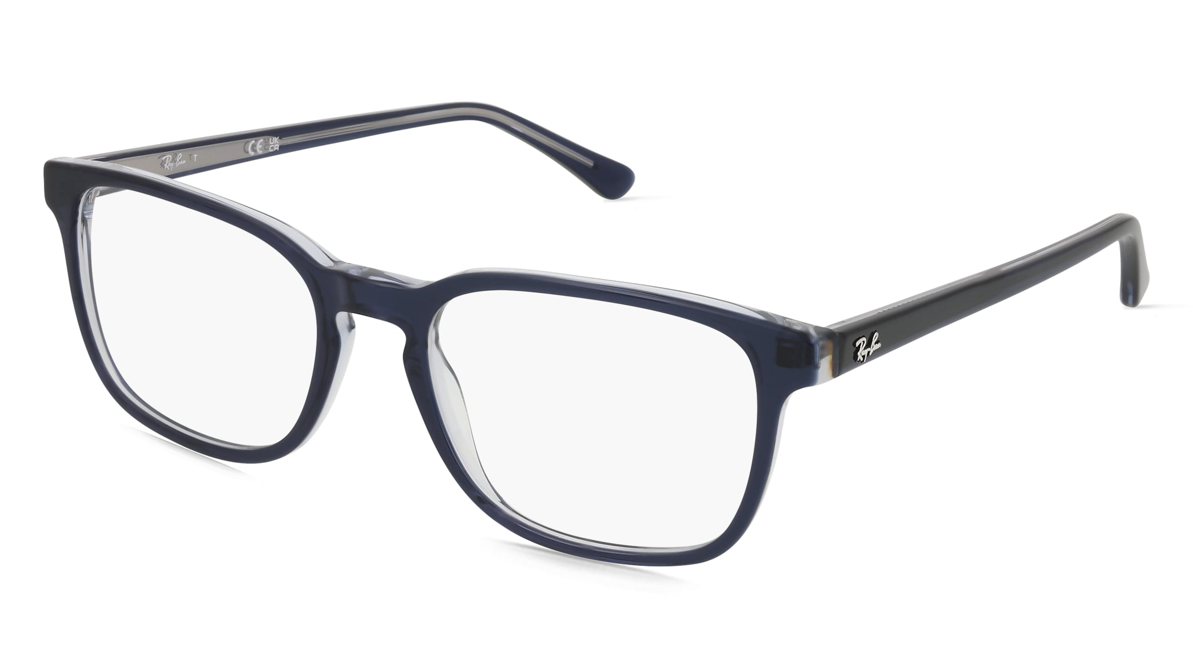 Ray-Ban 0RX5418 Unisex-Brille inkl. Gläser Vollrand Quadratisch Acetat-Gestell 54/19/145, Blau