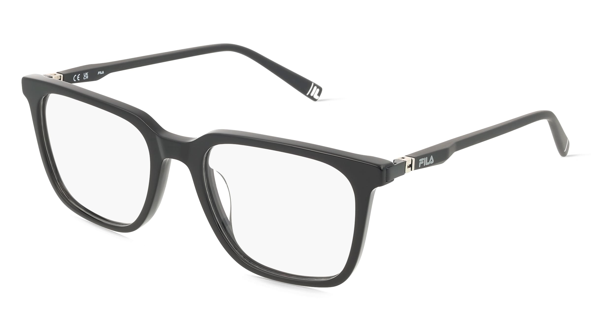Fila VFI876 Unisex-Brille inkl. Gläser Vollrand Quadratisch Kunststoff-Gestell 53/19/145, Schwarz
