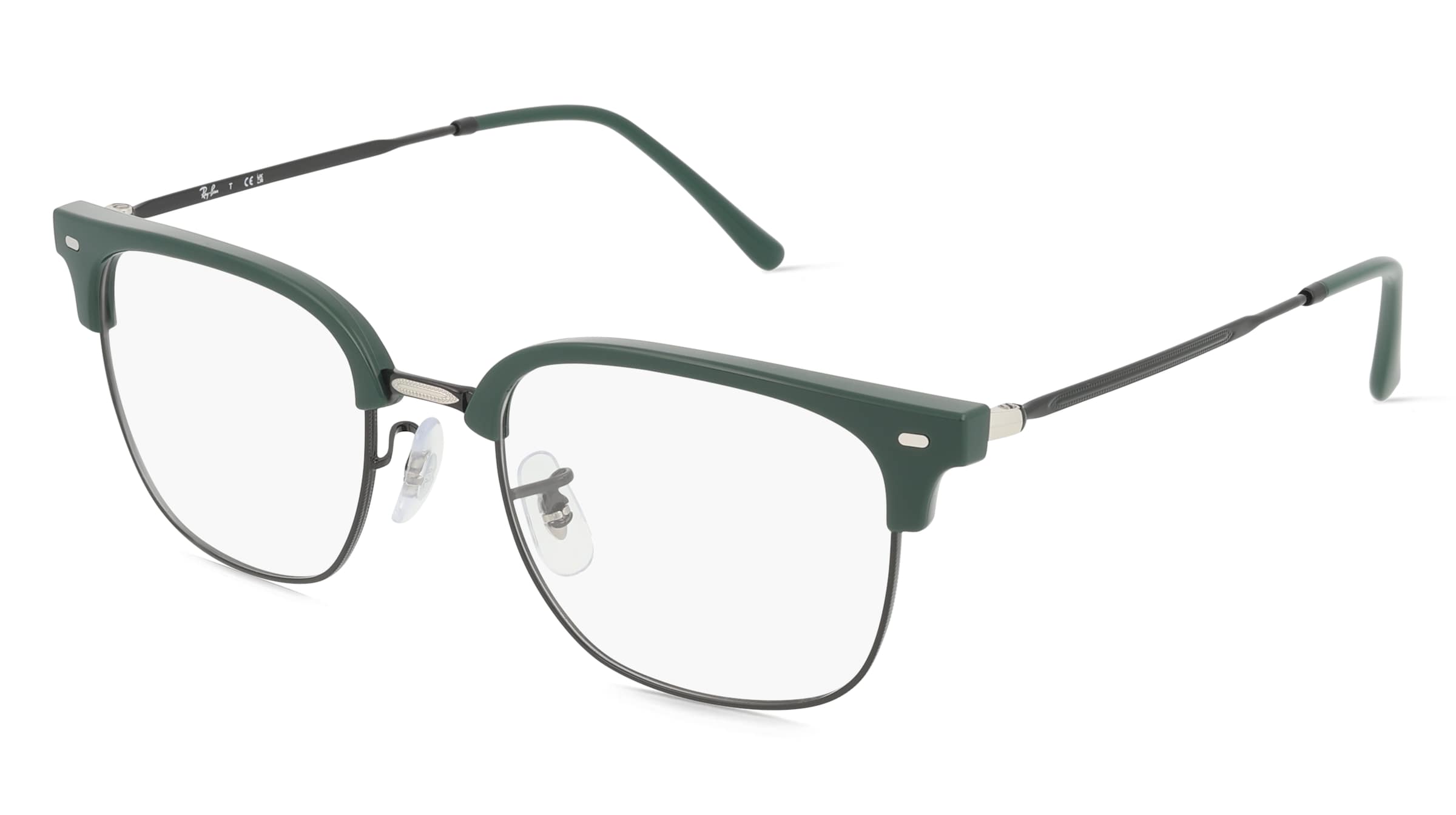 Ray-Ban RX7216 Unisex-Brille inkl. Gläser Vollrand Quadratisch Kunststoff-Gestell 49/20/145, Grün