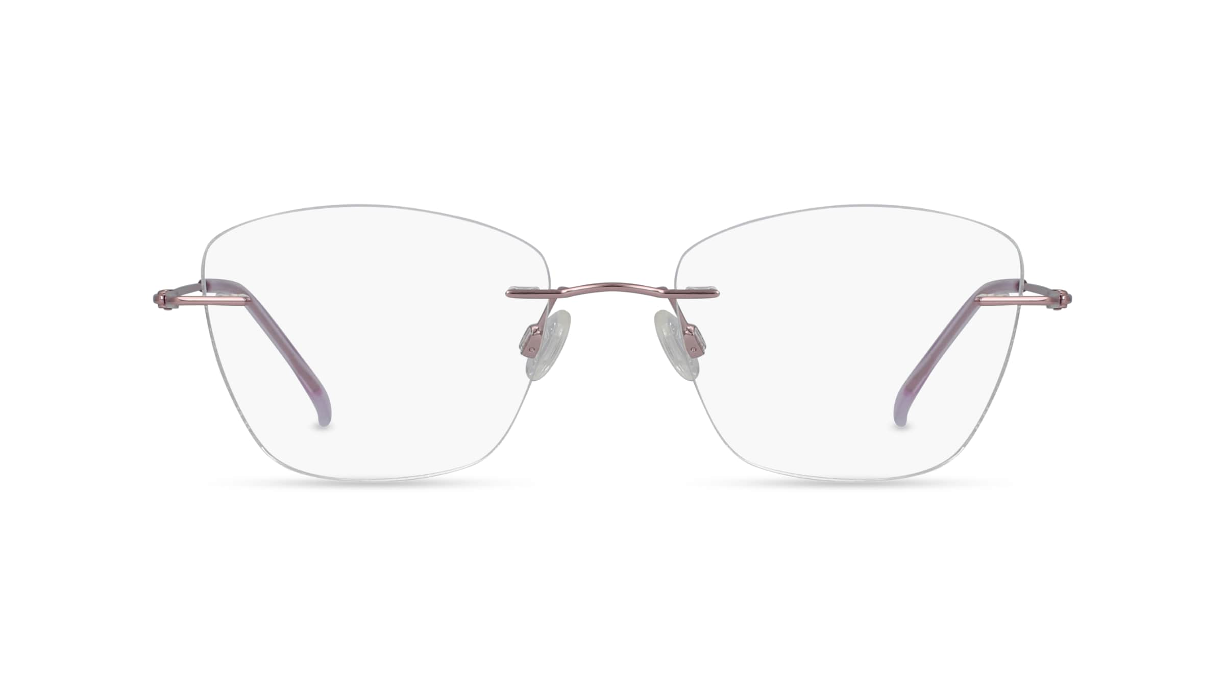 Fielmann BD 464 CL Damen-Brille inkl. Gläser Randlos Eckig Edelstahl-Gestell 51mm/18mm/135mm, pink