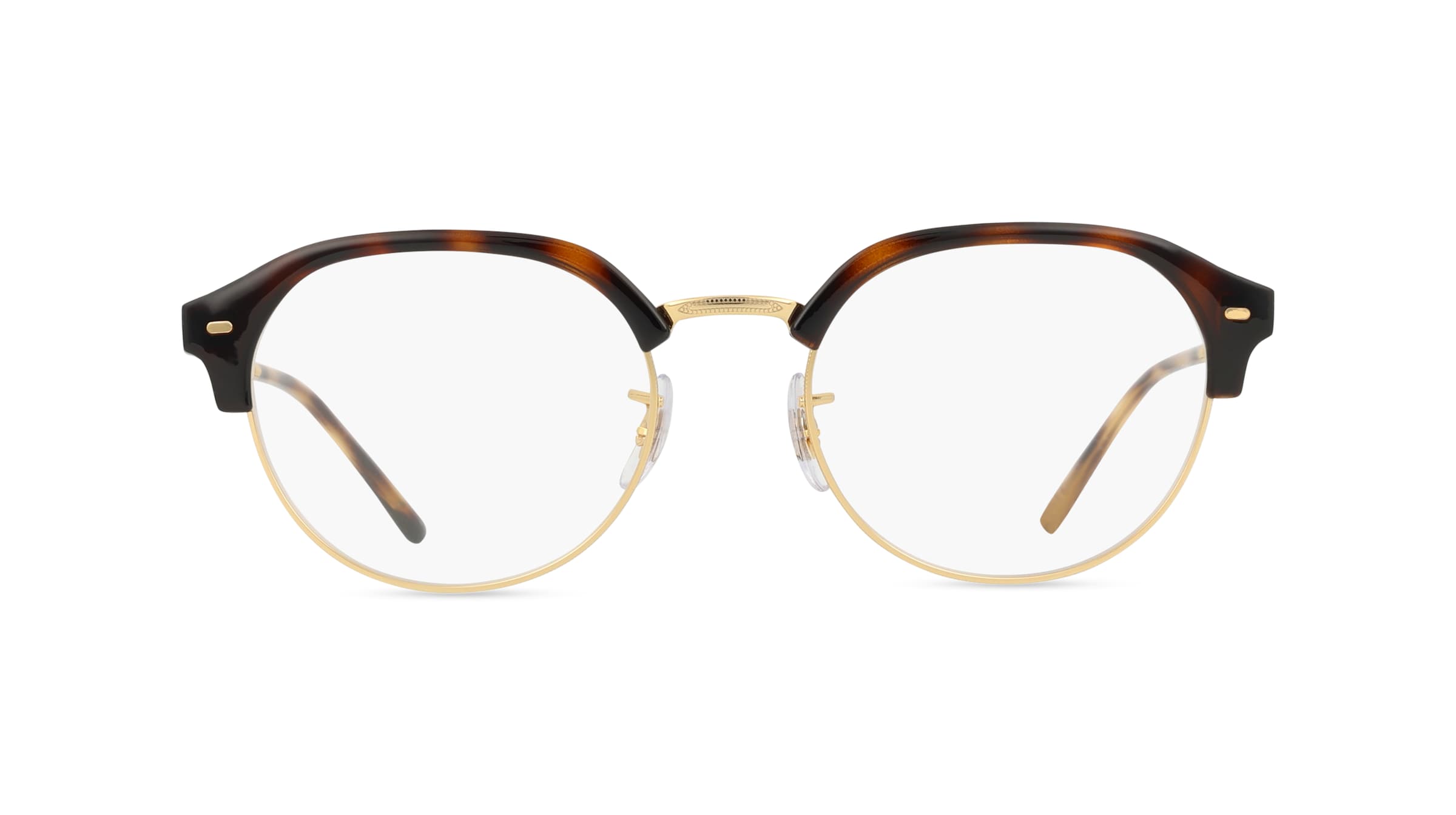 Ray-Ban RX7229 Unisex-Brille inkl. Gläser Vollrand Browline Kunststoff-Gestell 53mm/20mm/145mm, gold