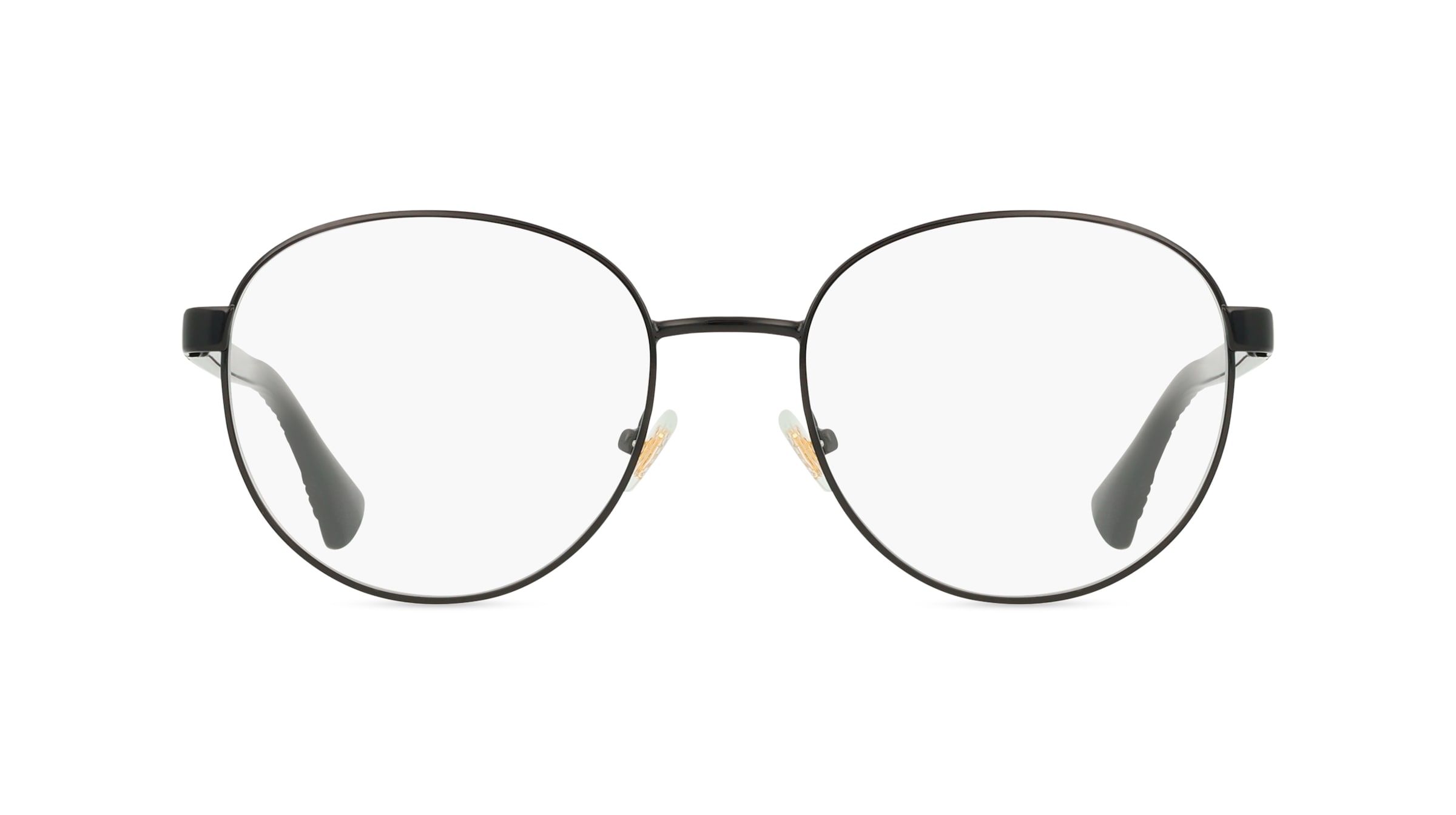 Ralph RA6050 Damen-Brille inkl. Gläser Vollrand Panto Metall-Gestell 53mm/17mm/140mm, schwarz