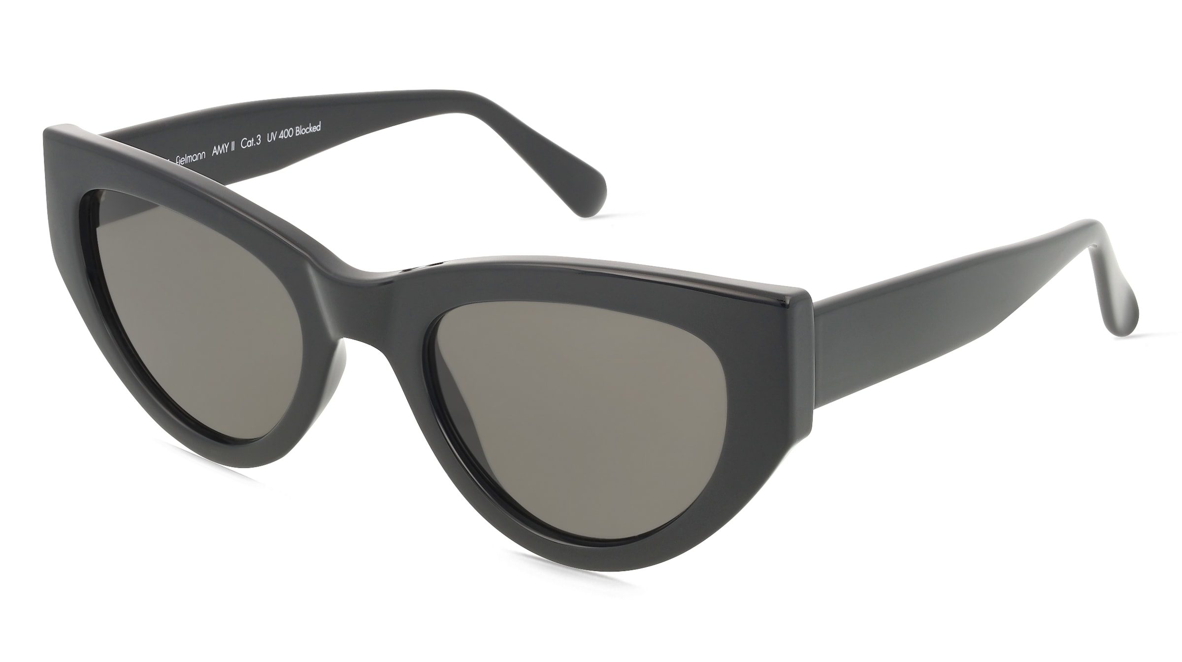 Fielmann MC 630 SUN FA AMY II Damen-Sonnenbrille Vollrand Butterfly Acetat Spritzguss-Gestell, Schwarz