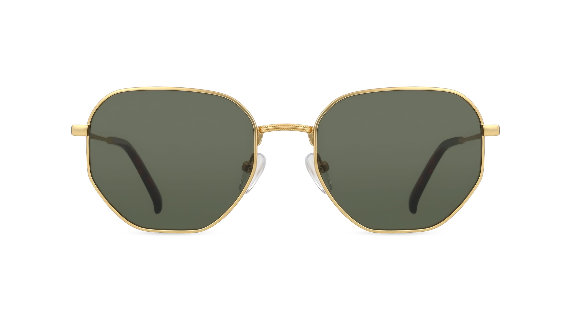 Fielmann BD 573 SUN CL AARON Damen-Sonnenbrille Vollrand Mehreckig Edelstahl-Gestell, Gold