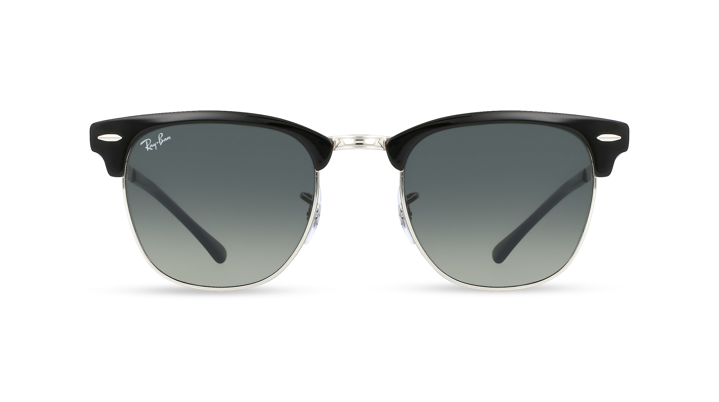 Ray-Ban RB 3716 CLUBMASTER METAL Unisex-Sonnenbrille Vollrand Browline Metall-Gestell, schwarz