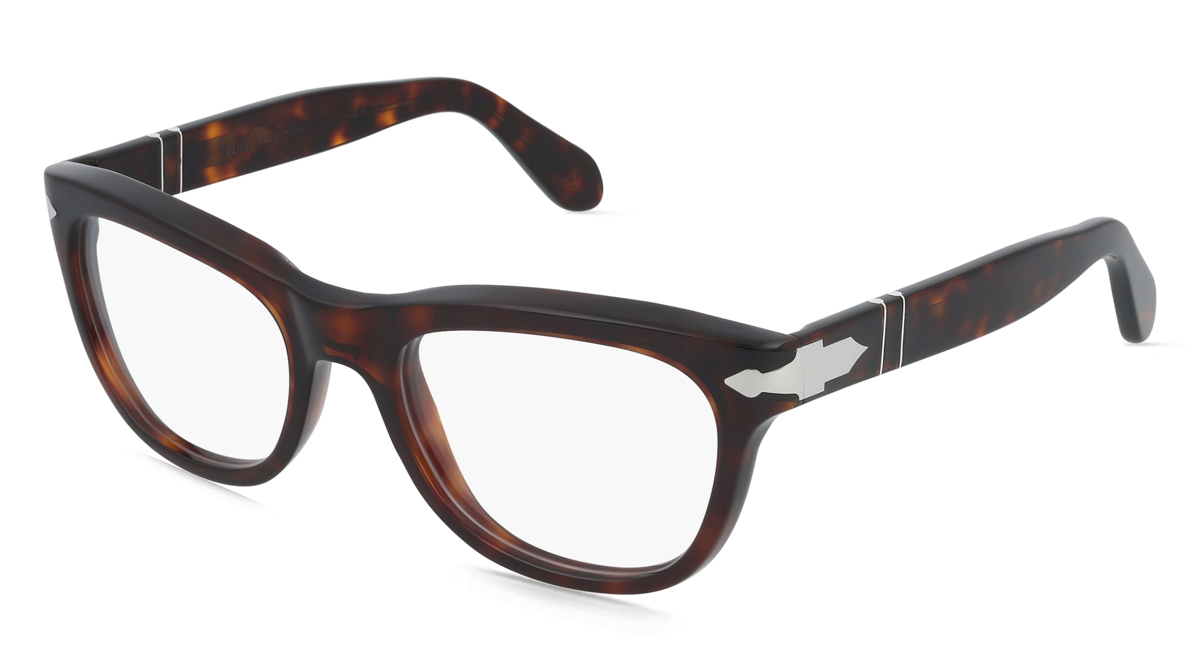 Persol 0PO0086V Unisex-Brille inkl. Gläser Vollrand Quadratisch Acetat-Gestell 54/20/145, Havanna