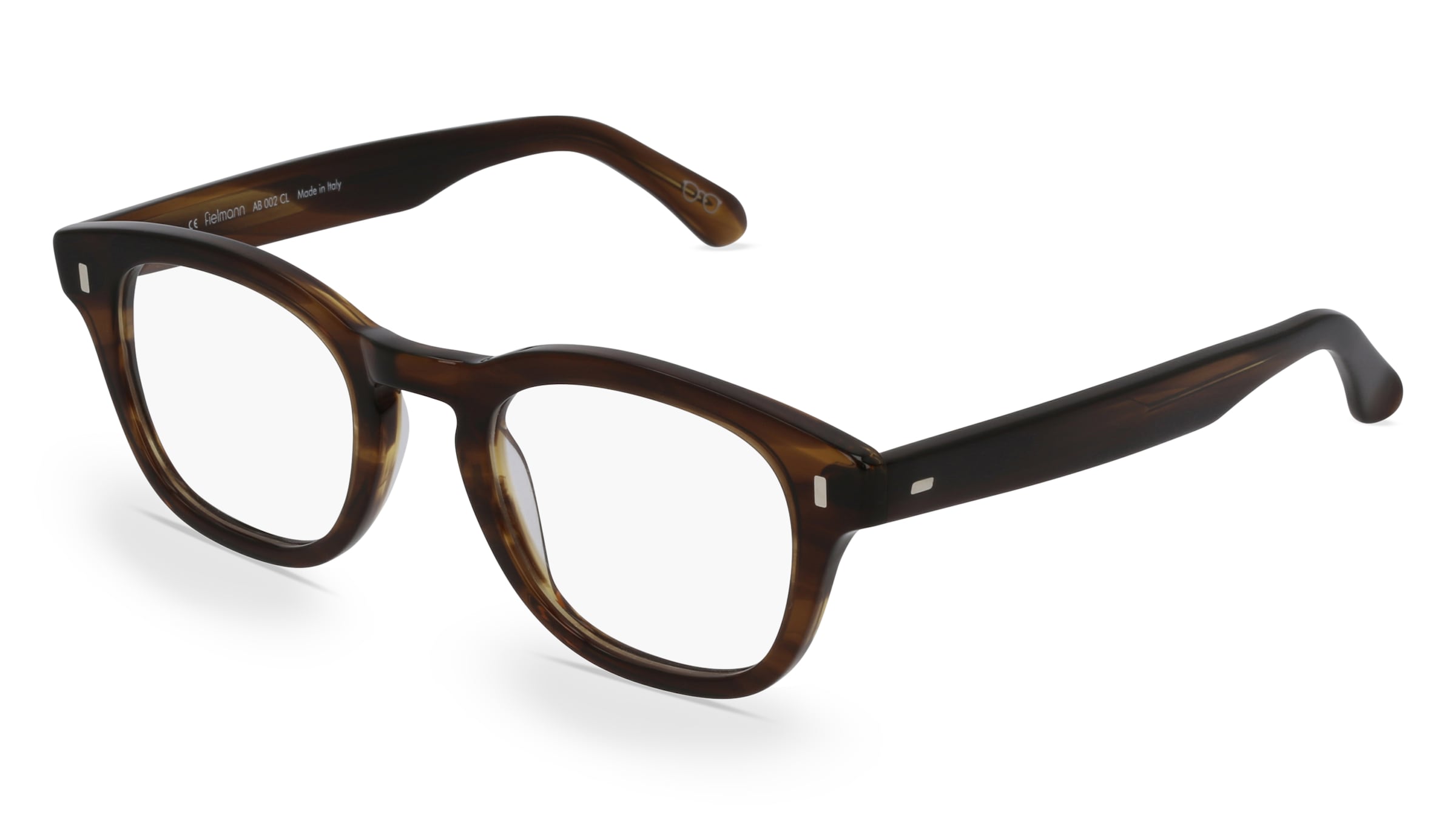 Fielmann AB 002 CL Herren-Brille inkl. Gläser Vollrand Quadratisch Acetat-Gestell 51/23/150, Braun