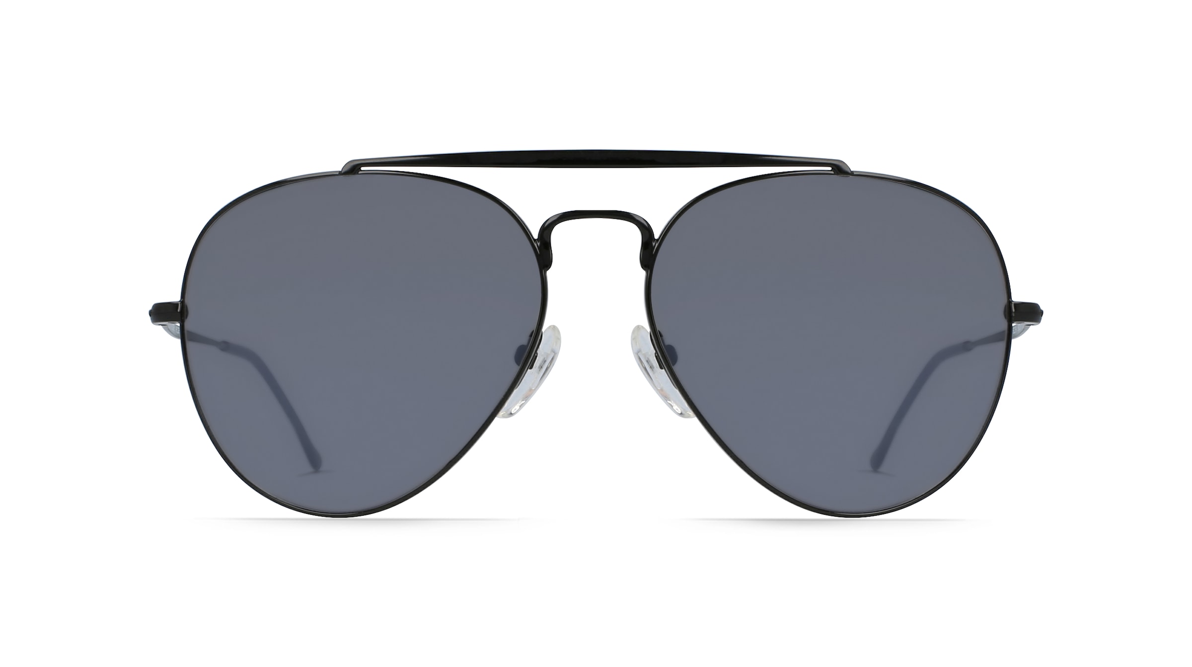 Fielmann BC 005 SUN CL Unisex-Sonnenbrille Vollrand Pilot Edelstahl-Gestell, schwarz