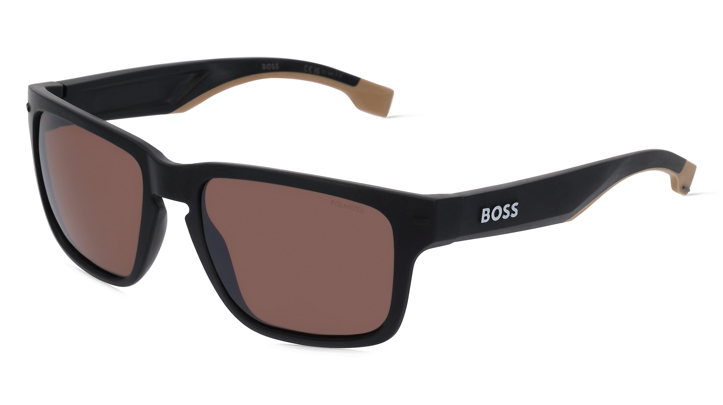 Boss 1542/F/S Herren-Sonnenbrille Vollrand Quadratisch Acetat-Gestell, Schwarz