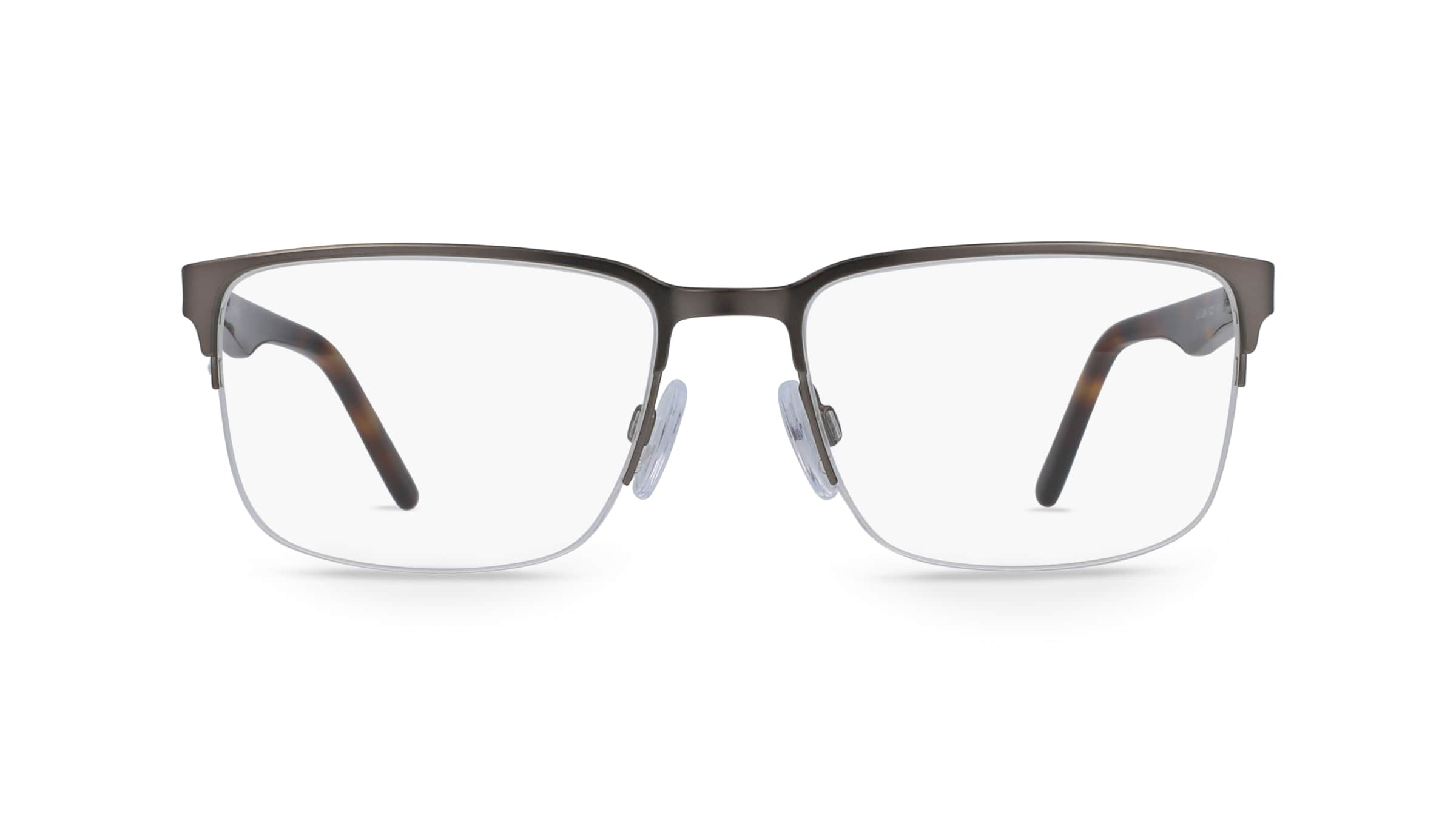 Fielmann DDJ 008 FLEX CL Herren-Brille inkl. Gläser Nylor Eckig Edelstahl-Gestell 54mm/17mm/140mm, grau