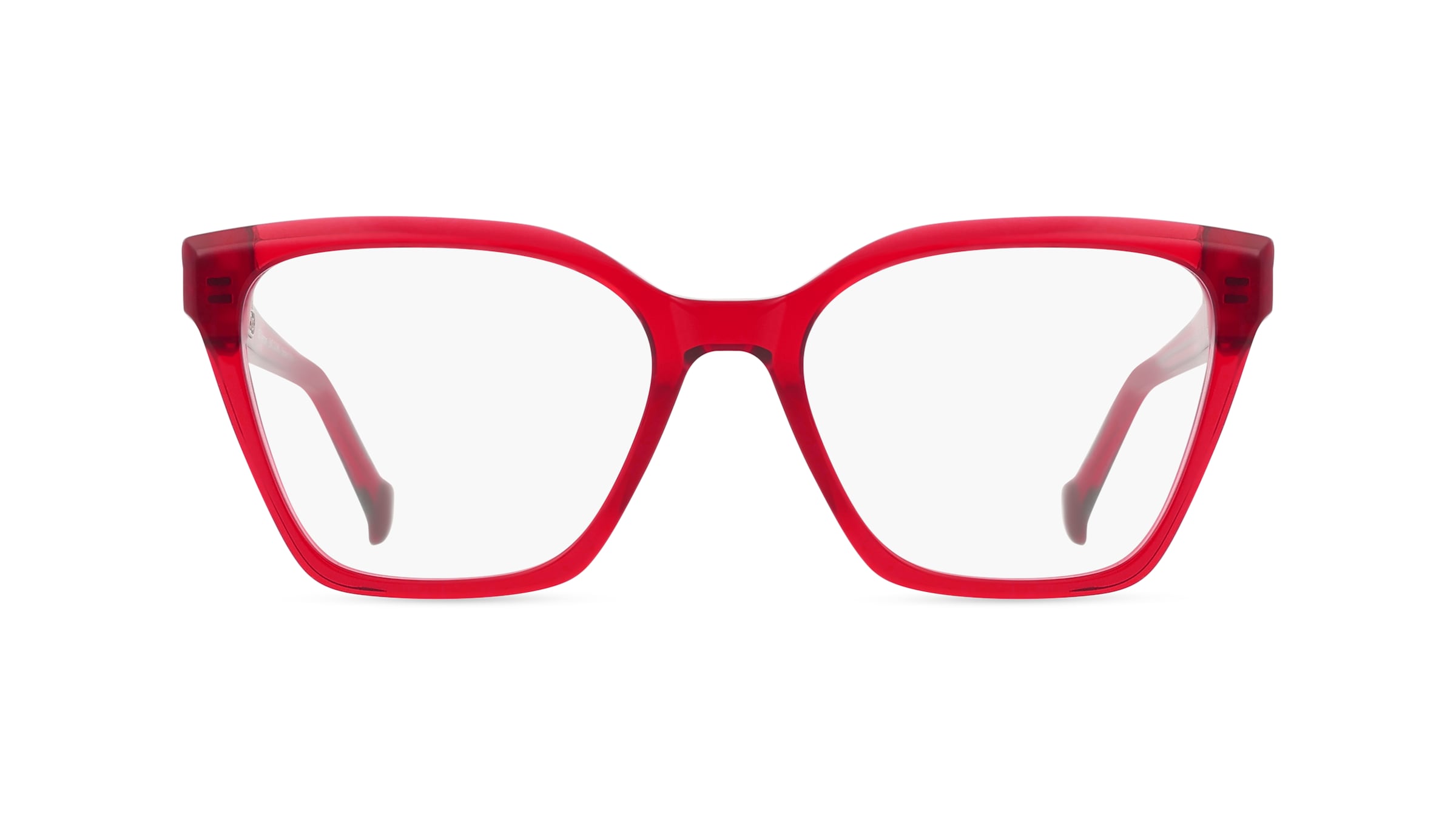 Fielmann Elementra EMT 001 RN Damen-Brille inkl. Gläser Vollrand Butterfly Acetat-Gestell 53/18/145, Rot