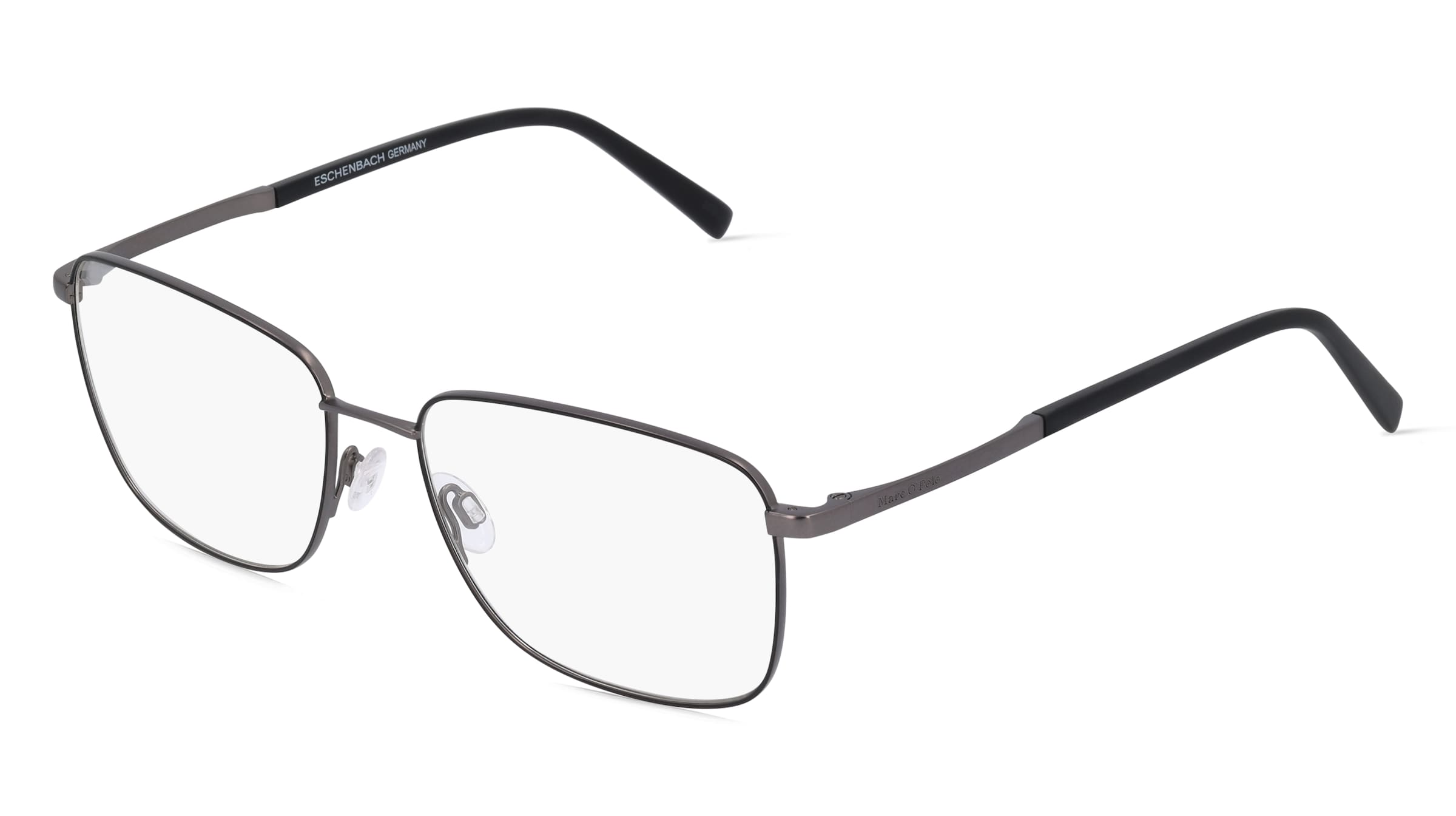 Marc O'Polo Eyewear 502175 Herren-Brille inkl. Gläser Vollrand Quadratisch Metall-Gestell 56/17/140, Grau