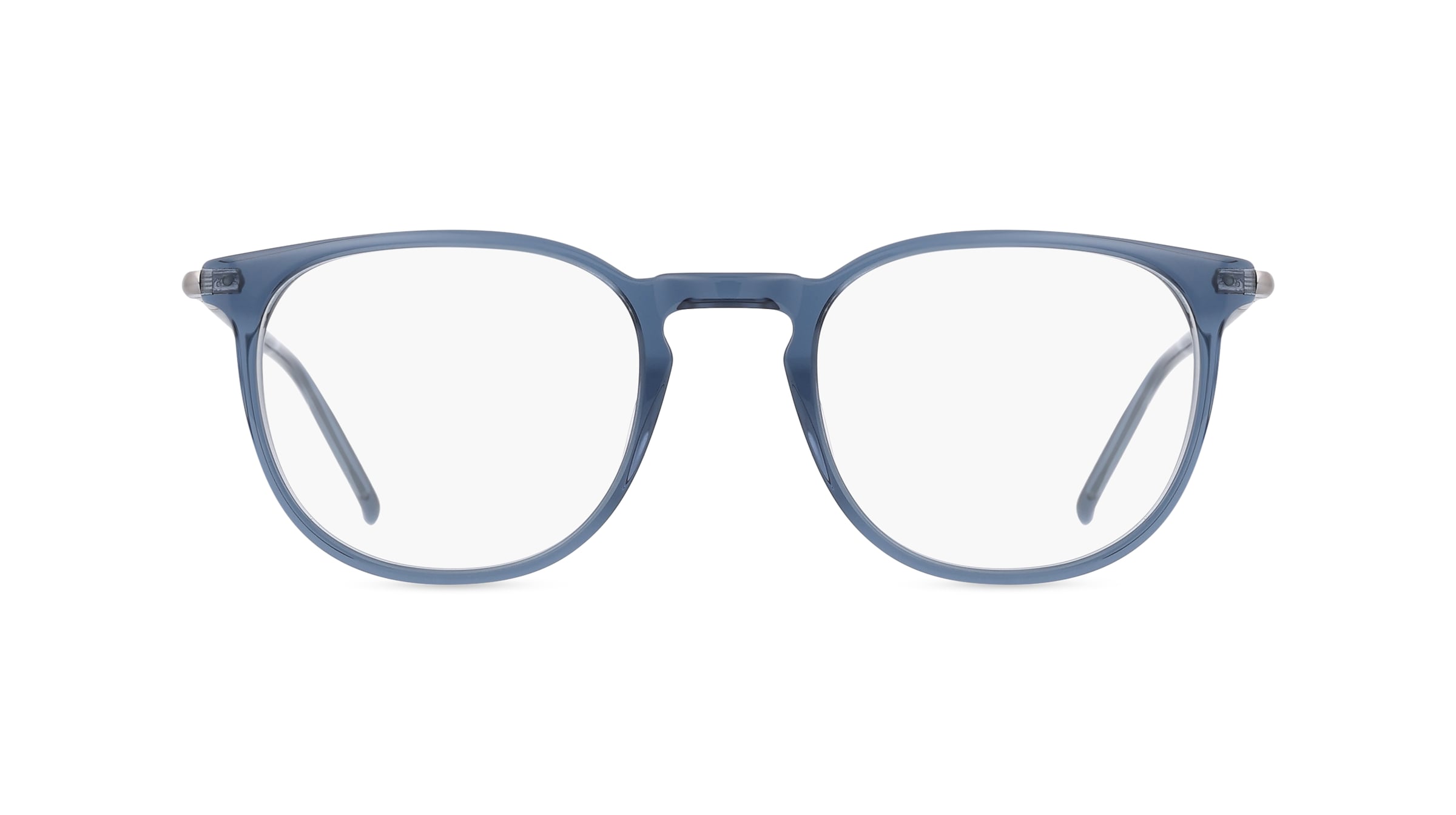 Fielmann LN 037 FLEX CL Unisex-Brille inkl. Gläser Vollrand Panto Acetat-Gestell 48mm/21mm/145mm, blau