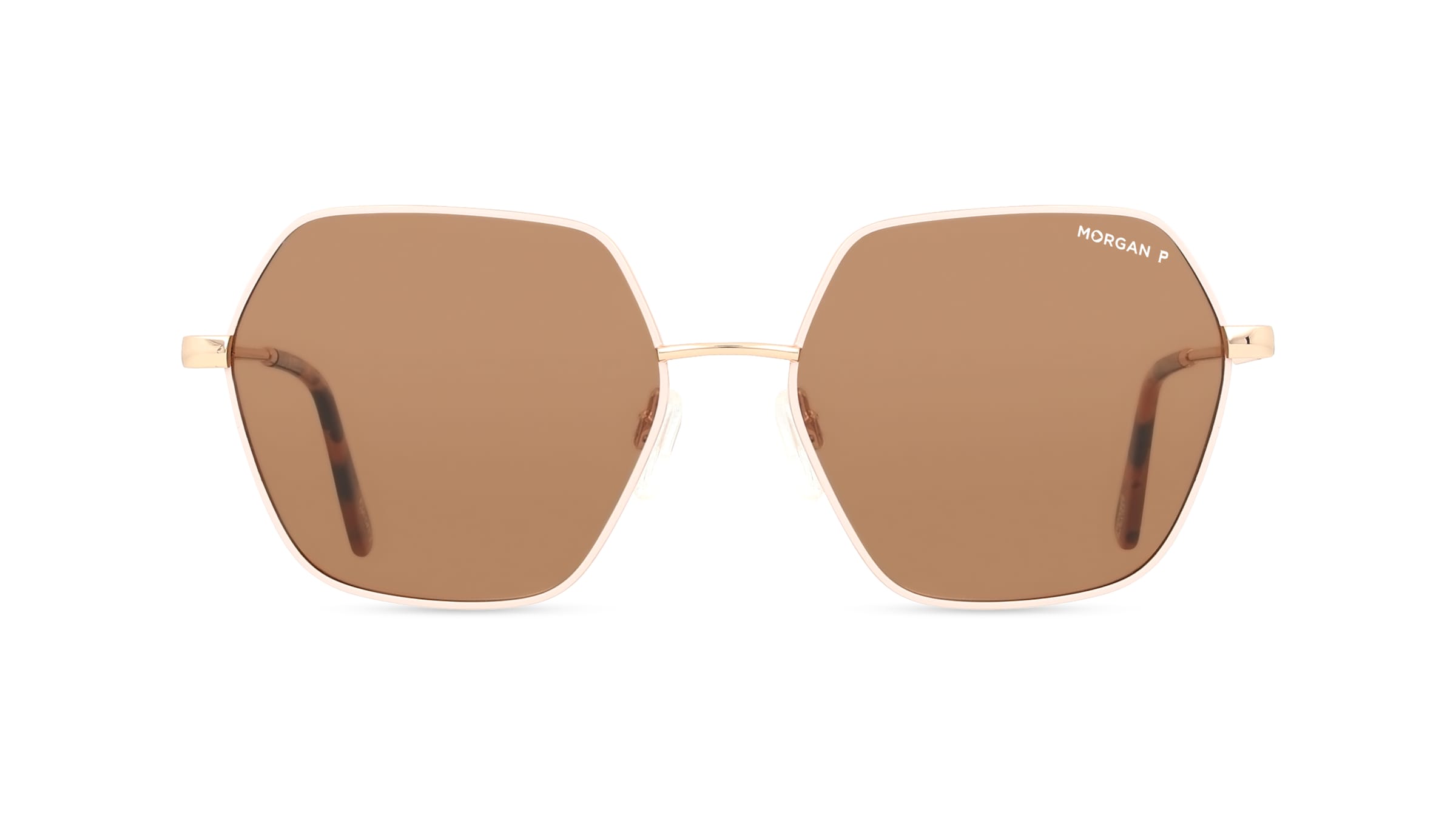 Morgan MO 7382 Damen-Sonnenbrille Vollrand Eckig Edelstahl-Gestell, Beige