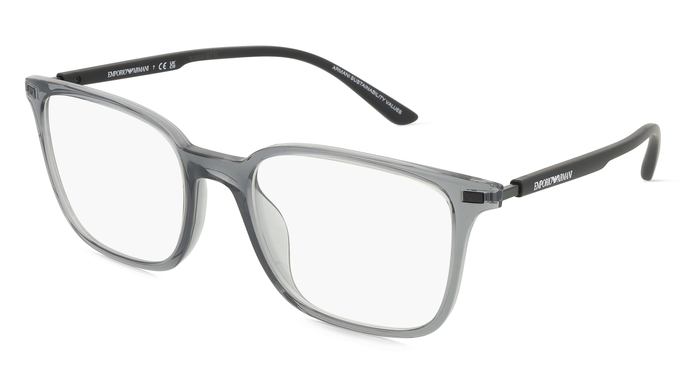 Emporio Armani 0EA3242U Herren-Brille inkl. Gläser Vollrand Quadratisch Kunststoff-Gestell 54/19/145, Schwarz