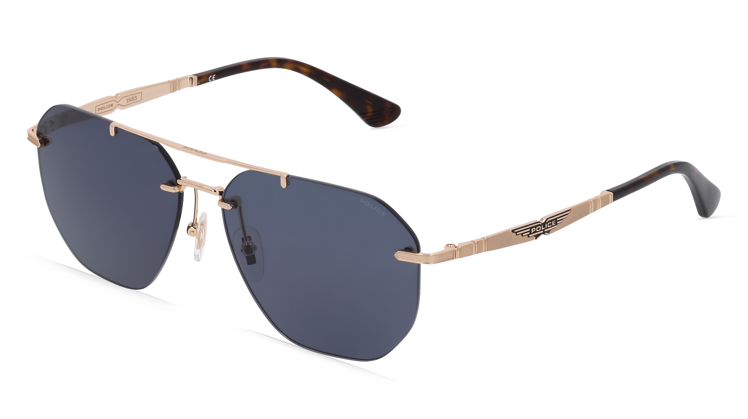 De Rigo Police POISPLF68 Herren-Sonnenbrille Vollrand Pilot Metall-Gestell, Gold