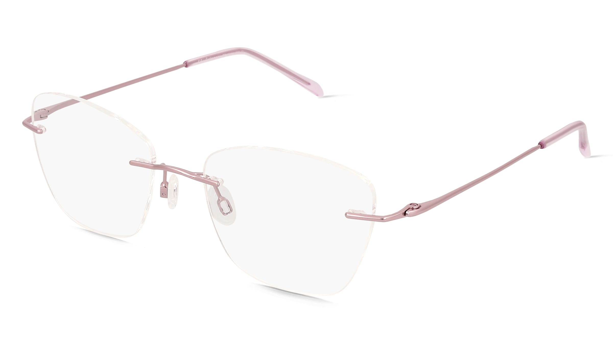Fielmann BD 464 MOD CL Damen-Brille inkl. Gläser Randlos Butterfly Edelstahl-Gestell 51/18/135, Pink