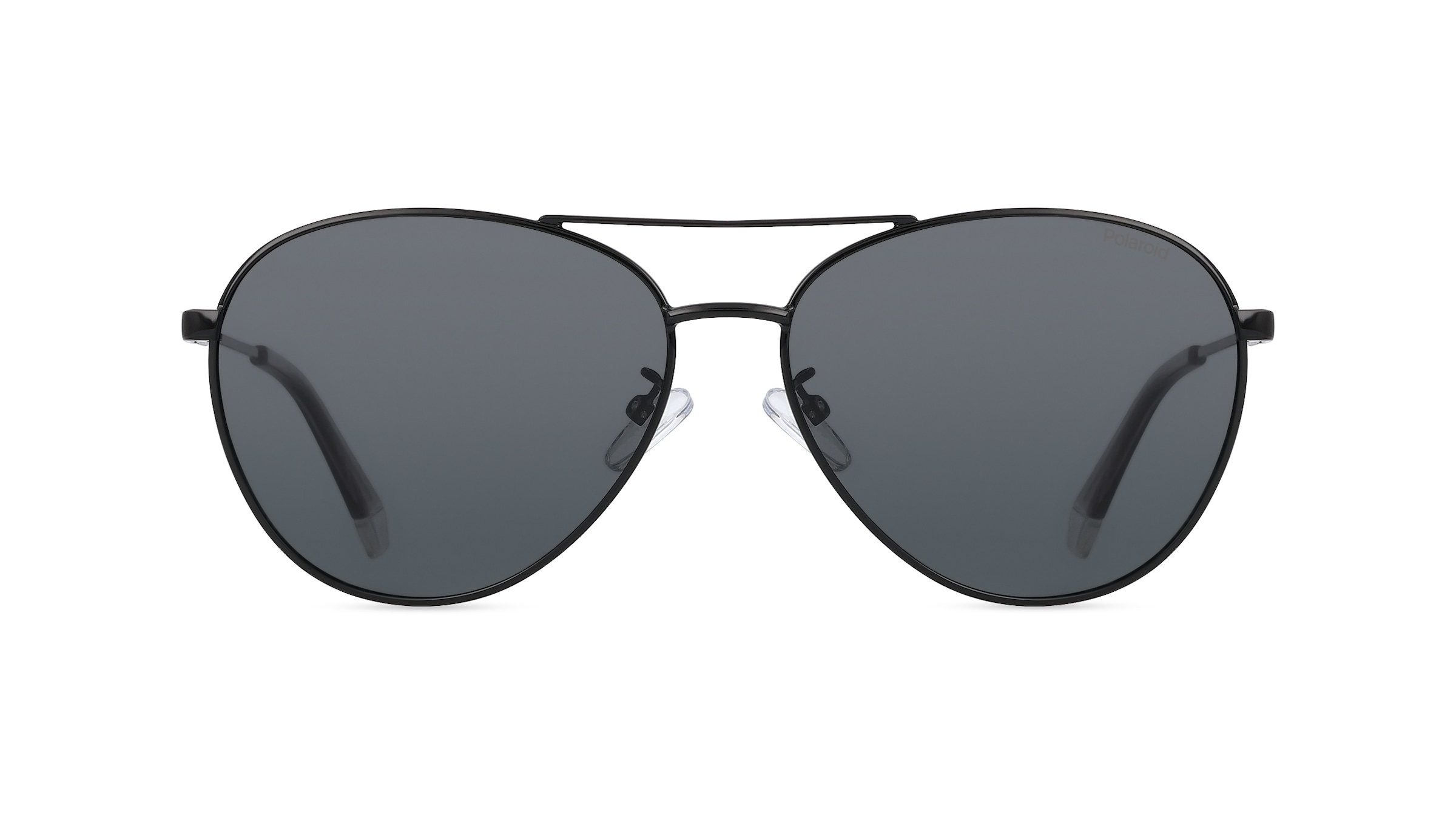 Polaroid PLD 4142/G/S/X Unisex-Sonnenbrille Vollrand Pilot Metall-Gestell, schwarz